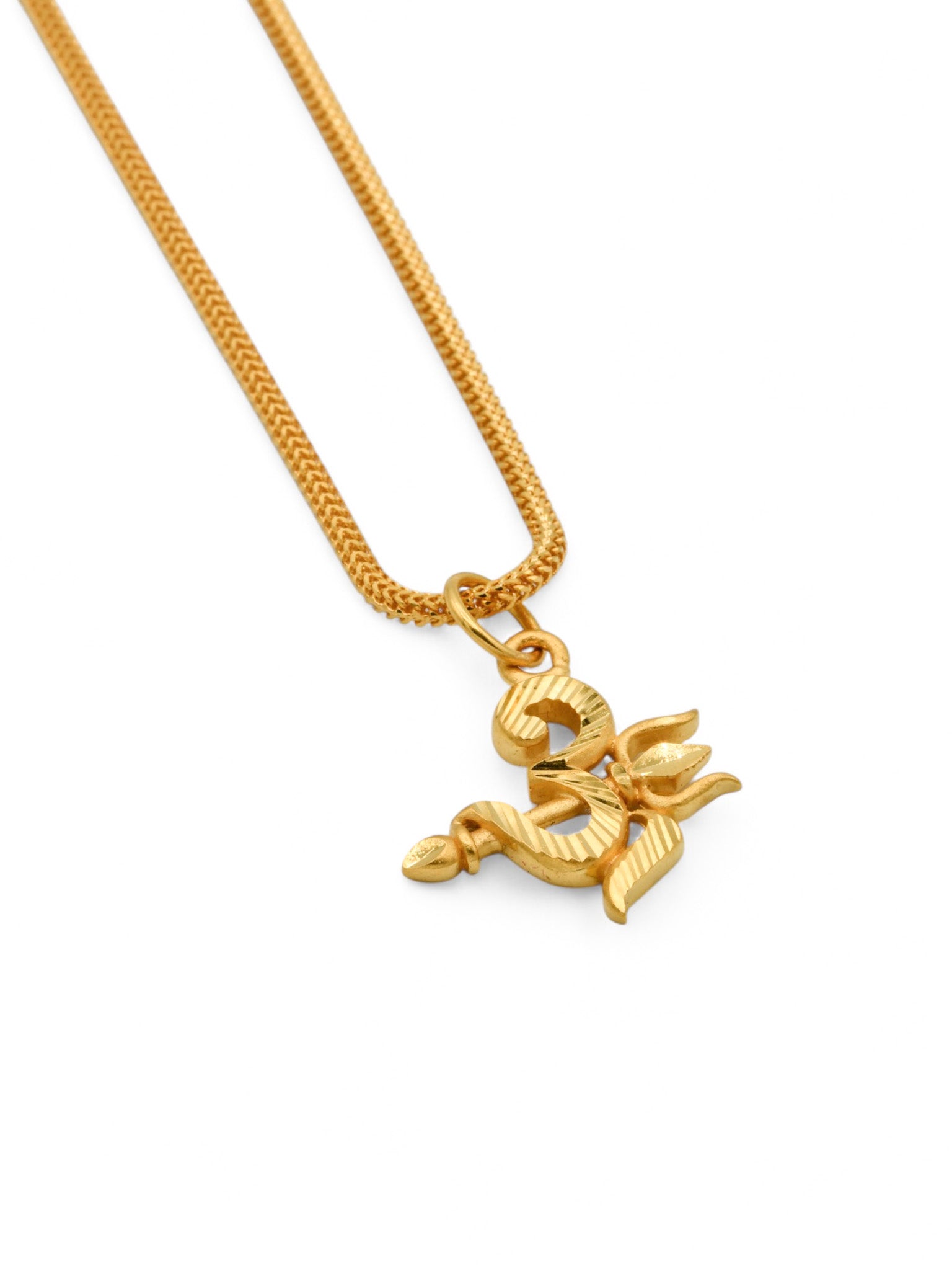 22ct Gold Om Trishul Pendant