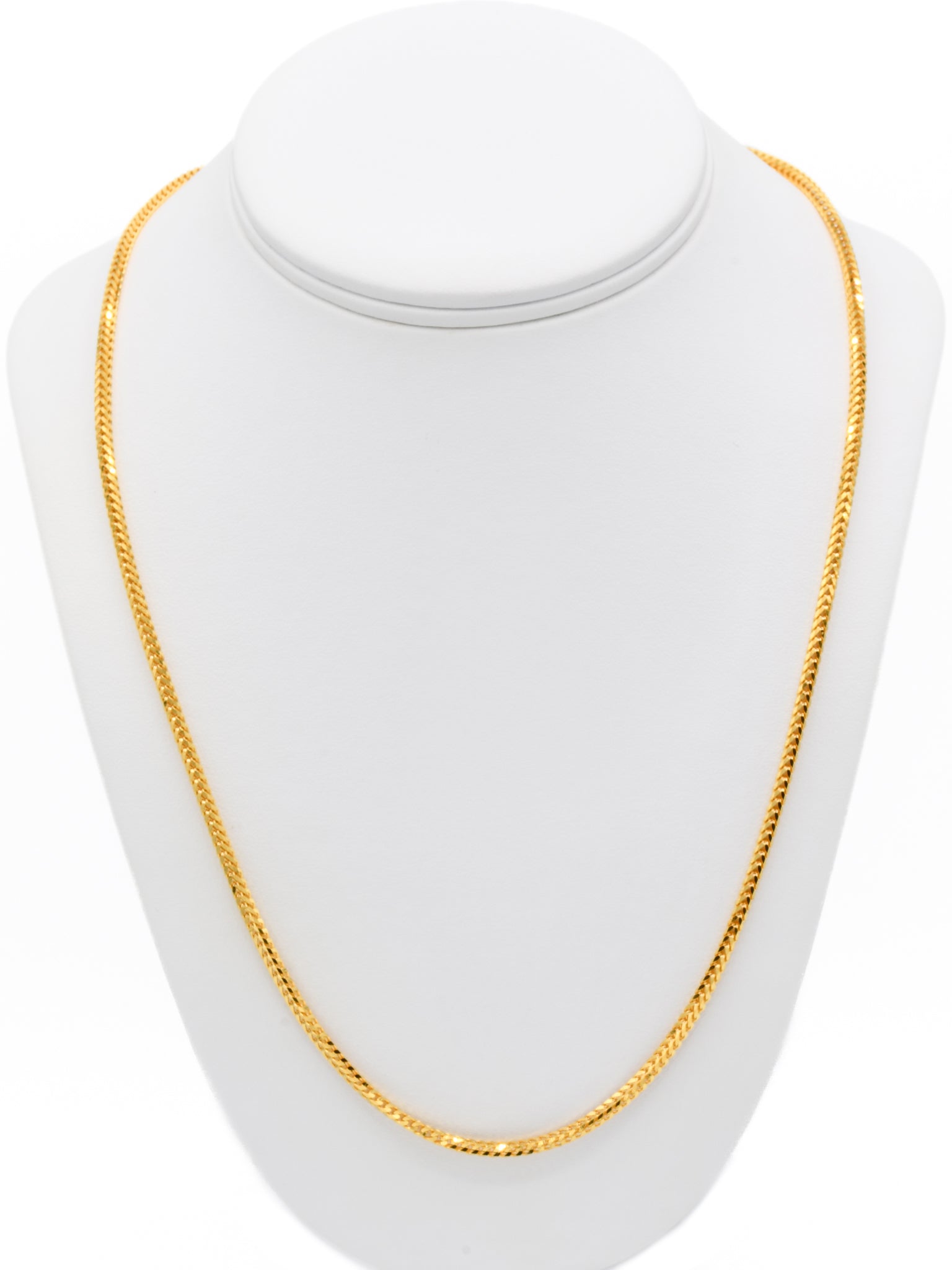 22ct Gold Fox Tail Chain - 50cm - Roop Darshan