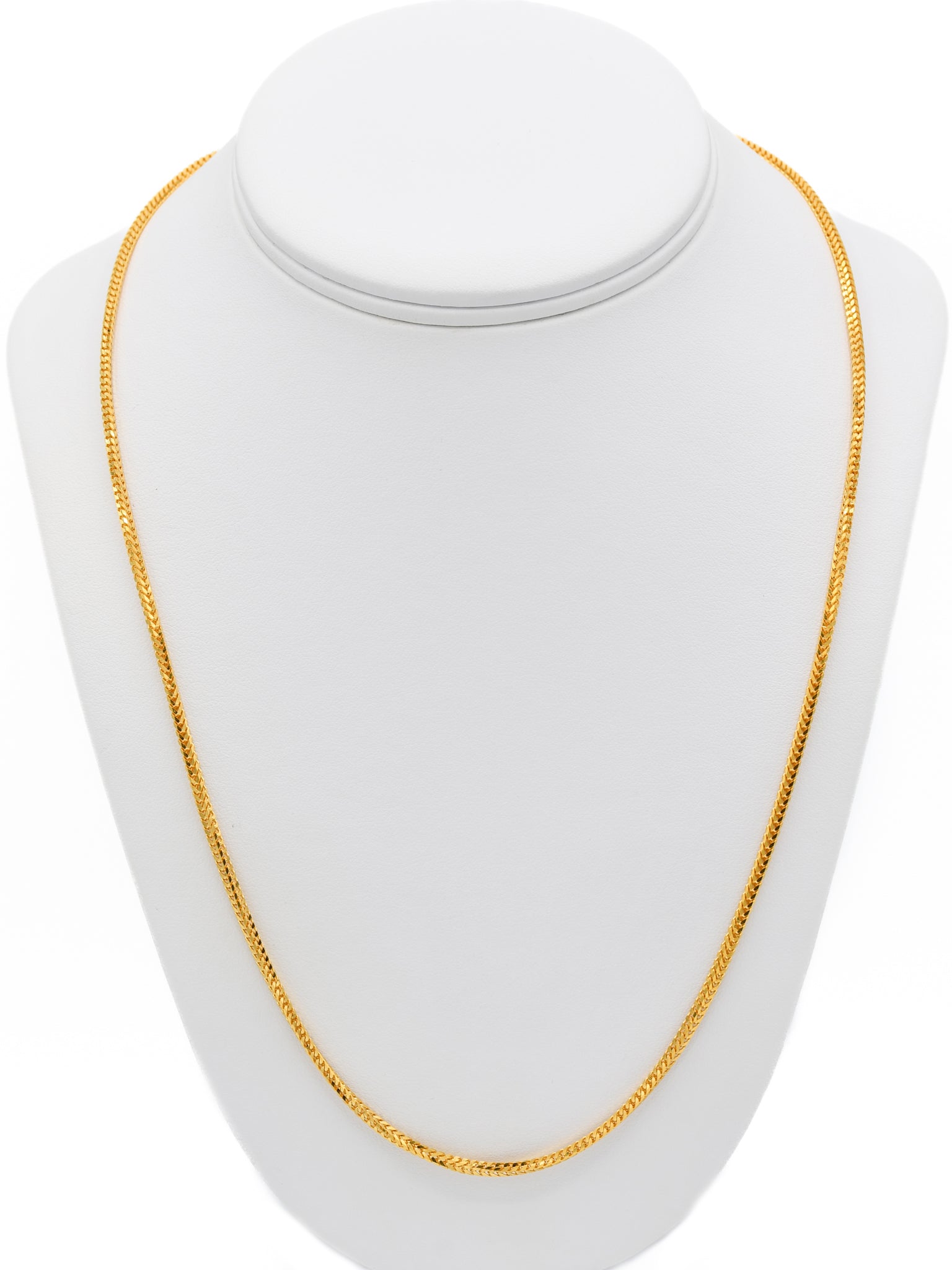 22ct Gold Fox Tail Chain - 55cm - Roop Darshan