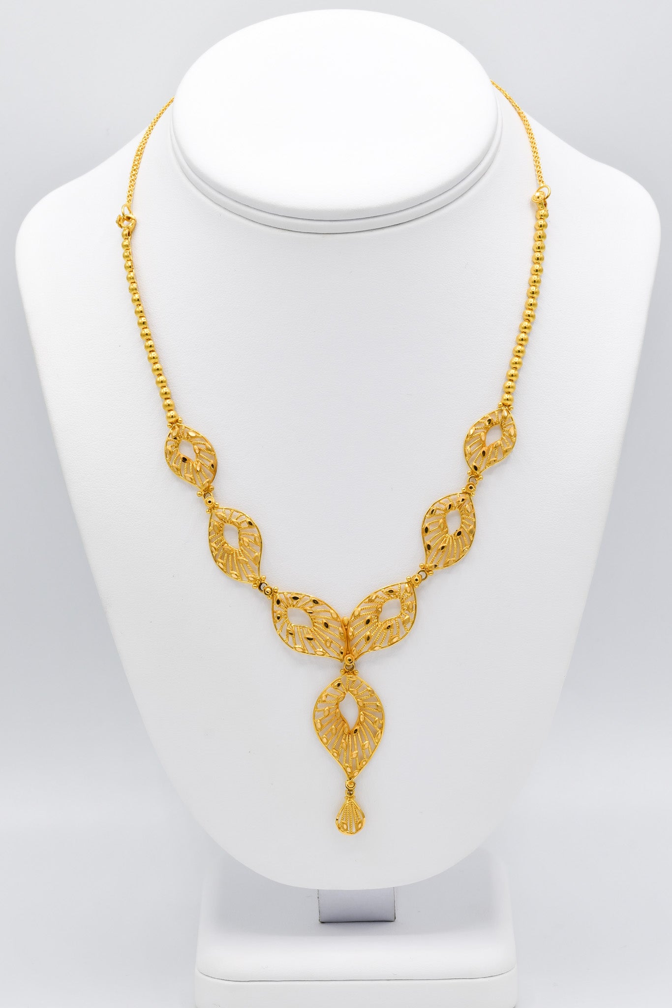 22ct Gold Necklace Set - Roop Darshan