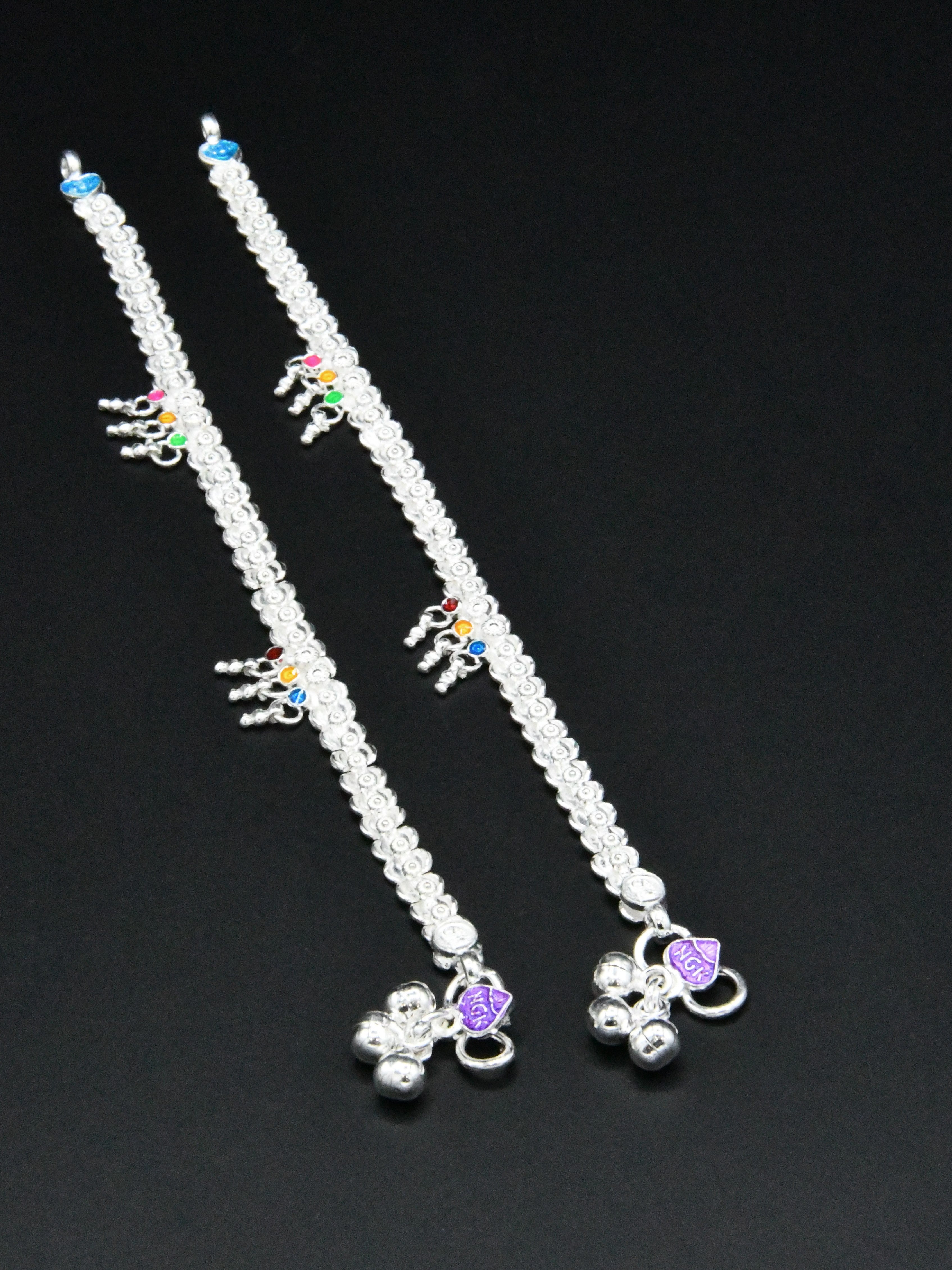 Baby Silver Anklets - Roop Darshan