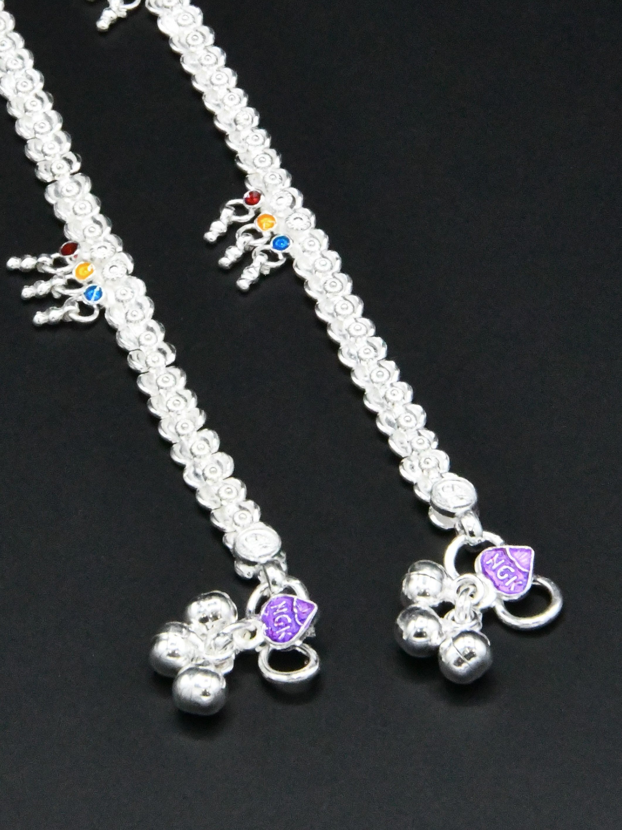 Baby Silver Anklets - Roop Darshan