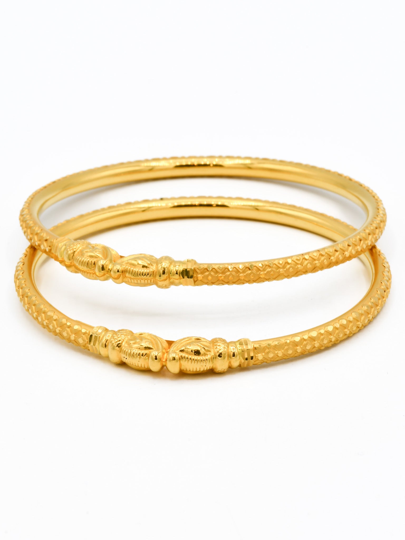 22ct Gold Hathi Mukh Pair Bangle - Roop Darshan