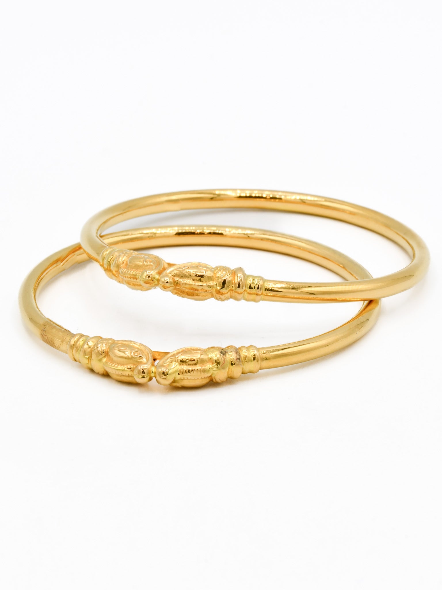 22ct Gold Hathi Mukh Pair Bangle - Roop Darshan