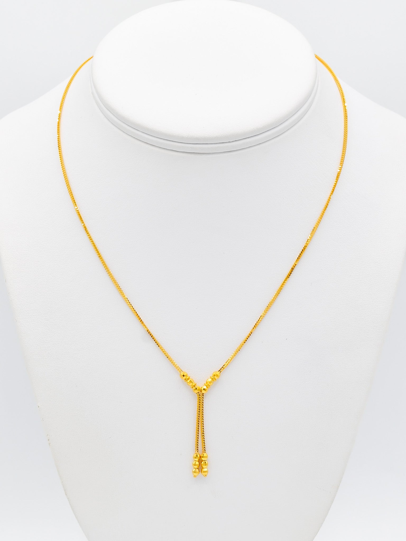 22ct Gold Ball Necklace Set - Roop Darshan