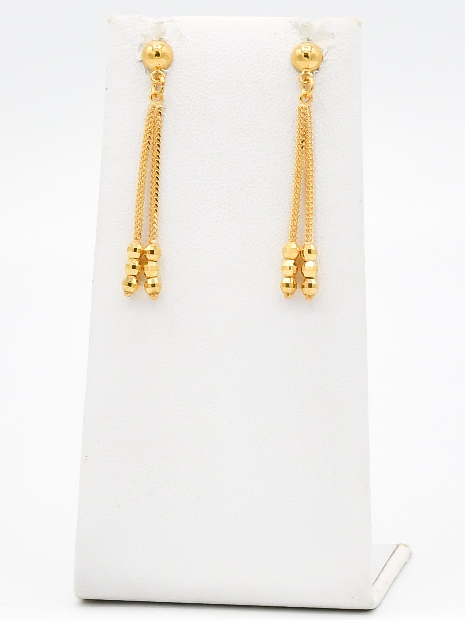 22ct Gold Ball Necklace Set - Roop Darshan