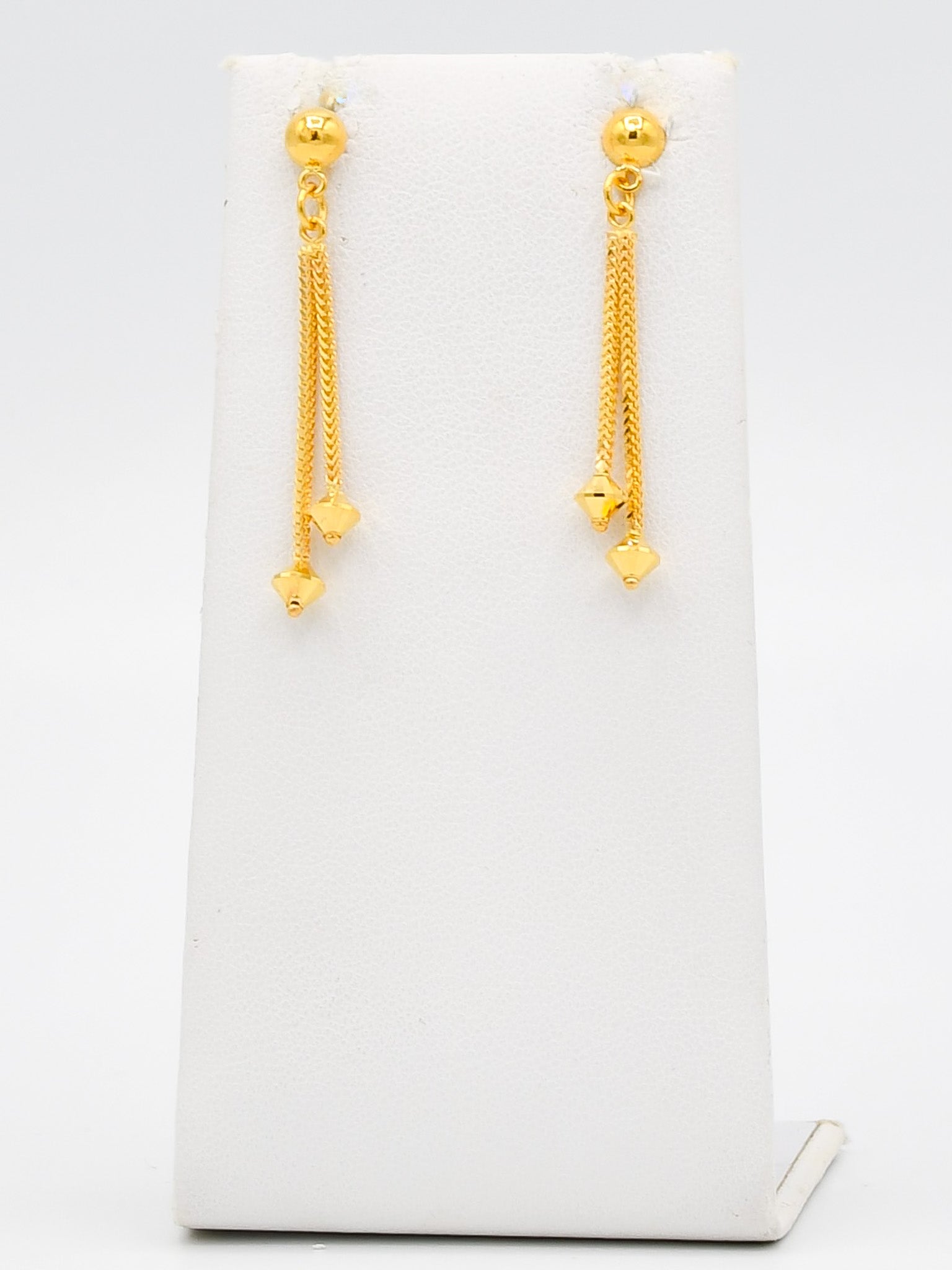 22ct Gold Ball Necklace Set - Roop Darshan