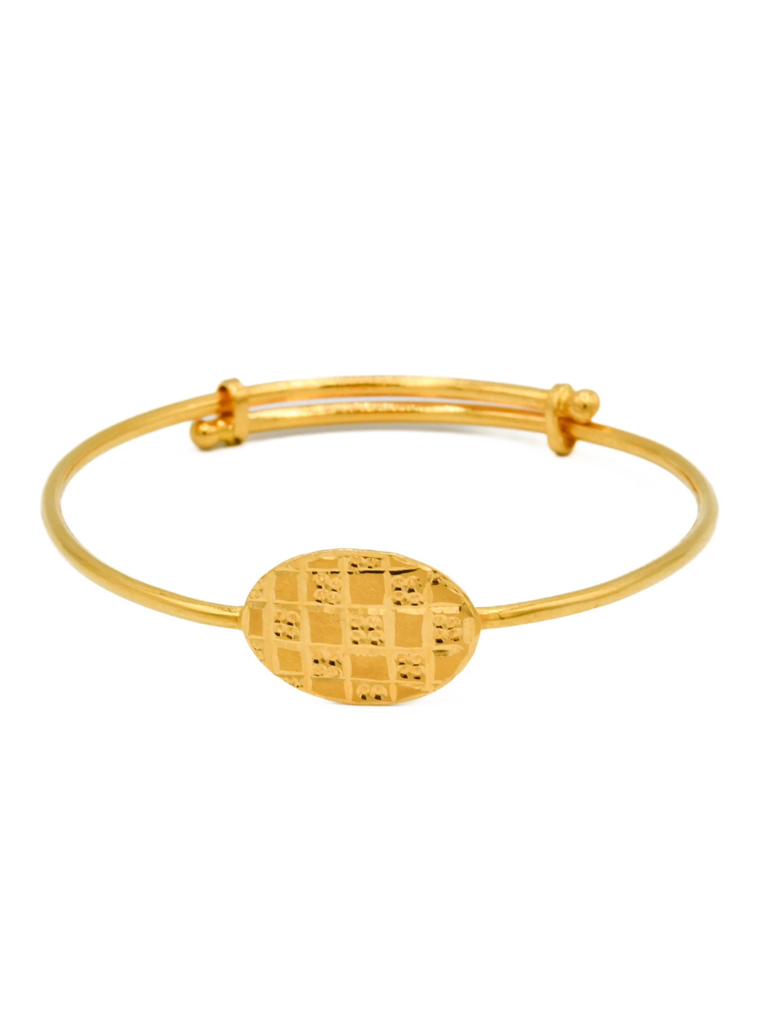 22ct Gold Adjustable Pair Baby Bangle - Roop Darshan