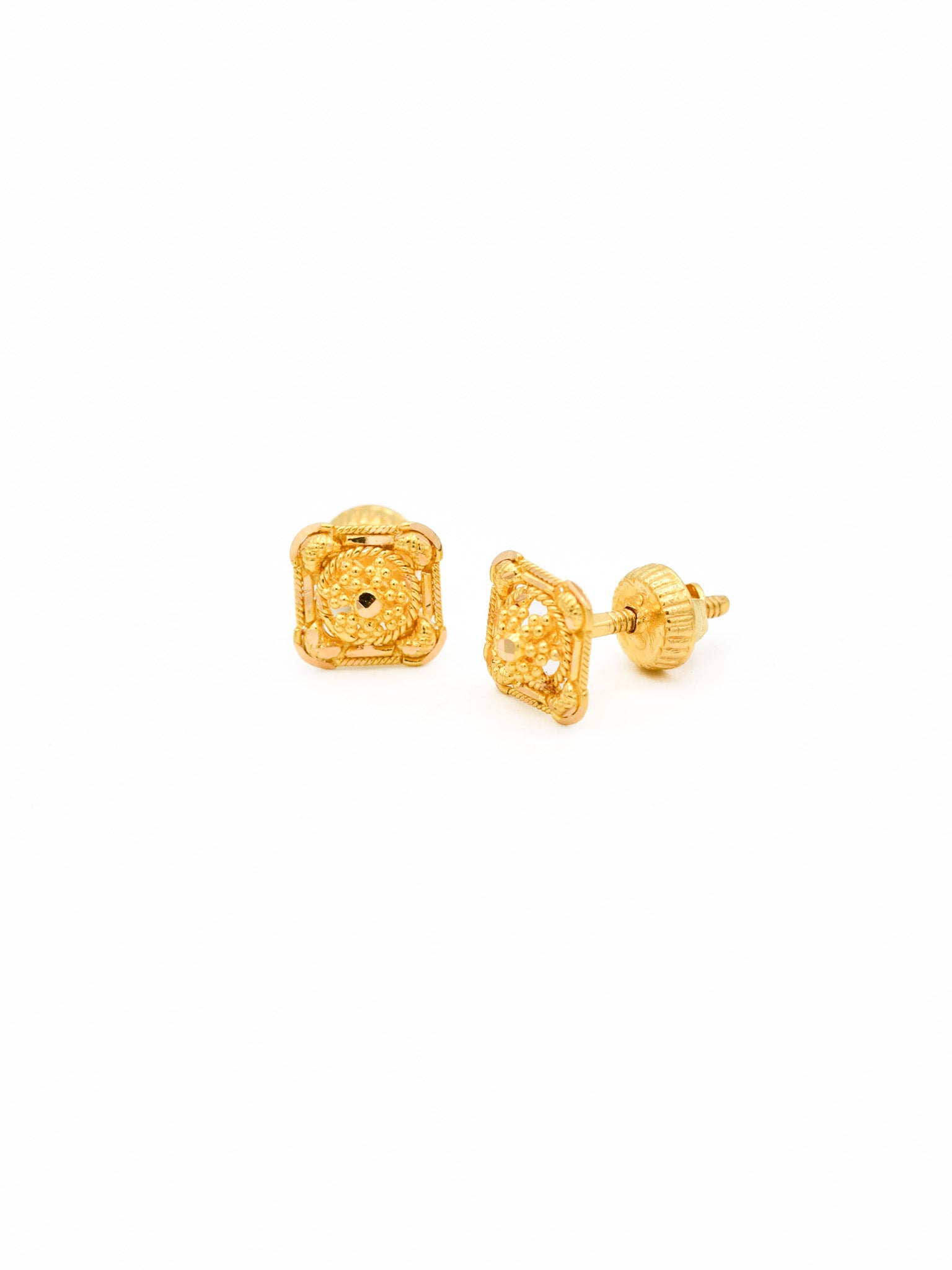 22ct Gold Stud Earrings - Roop Darshan