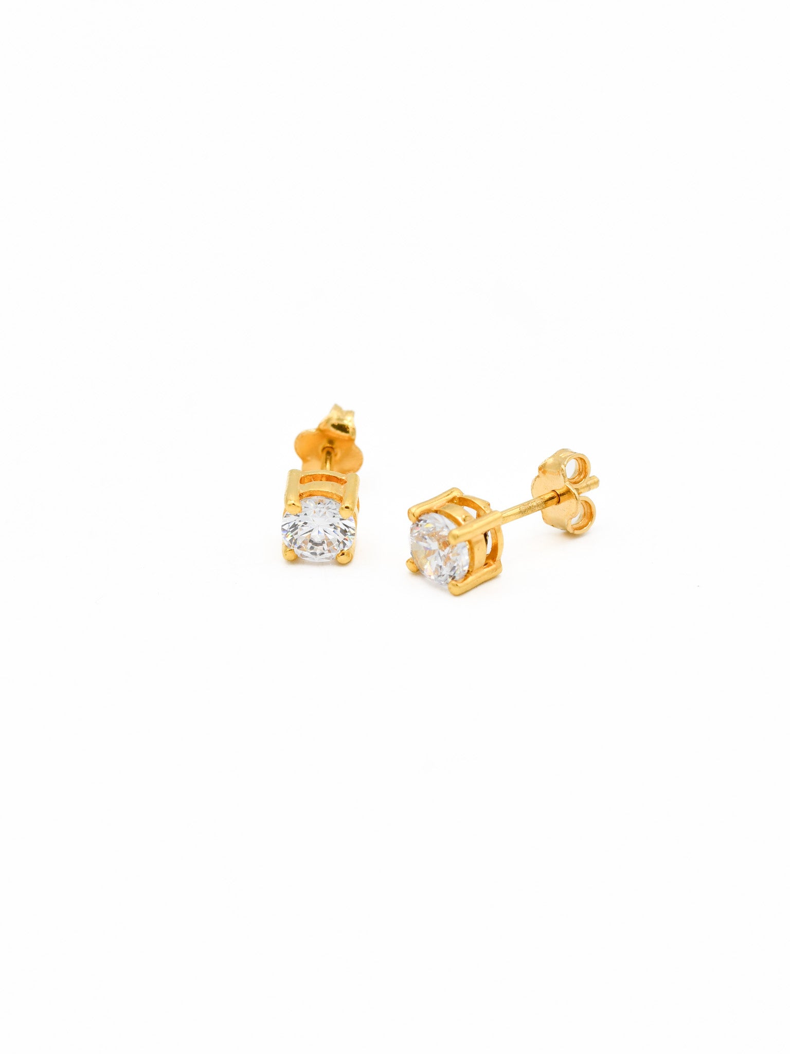 22ct Gold CZ Stud Earrings - Roop Darshan