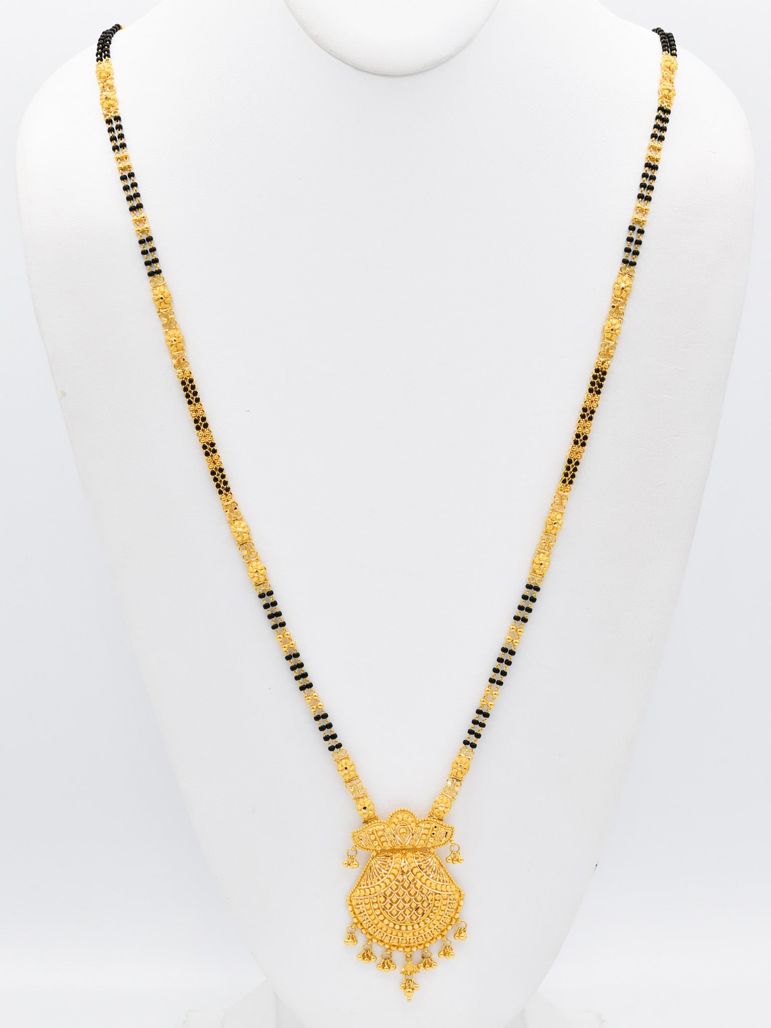 22ct Gold 2 Row Long Mangal Sutra - Roop Darshan