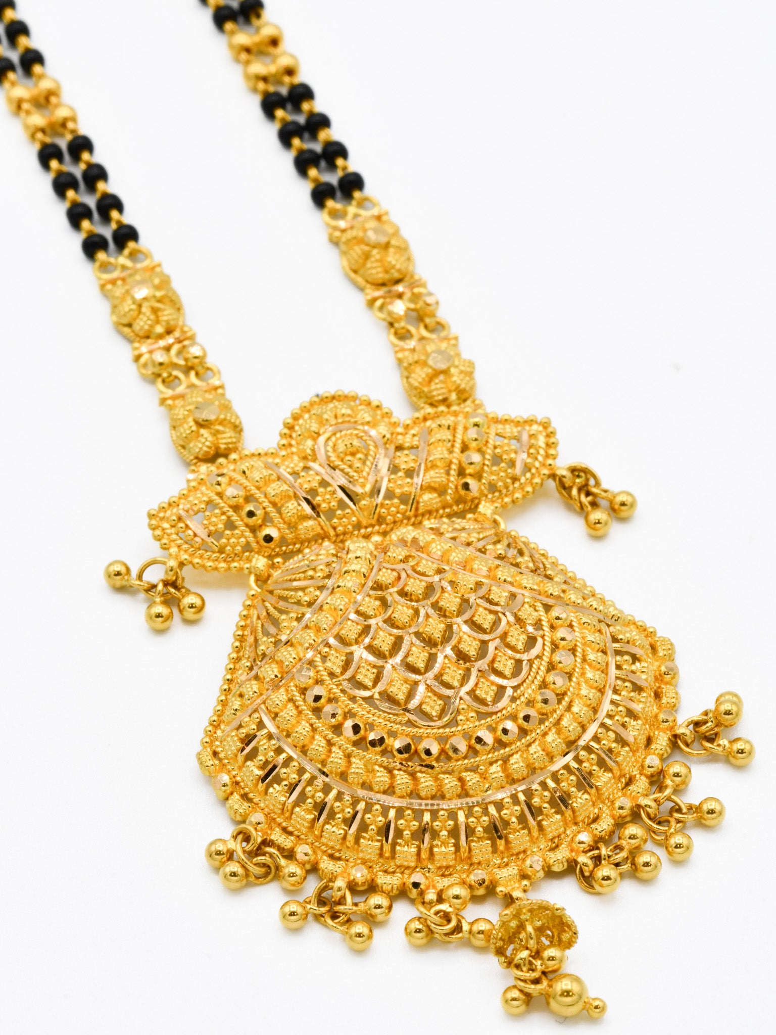 22ct Gold 2 Row Long Mangal Sutra - Roop Darshan