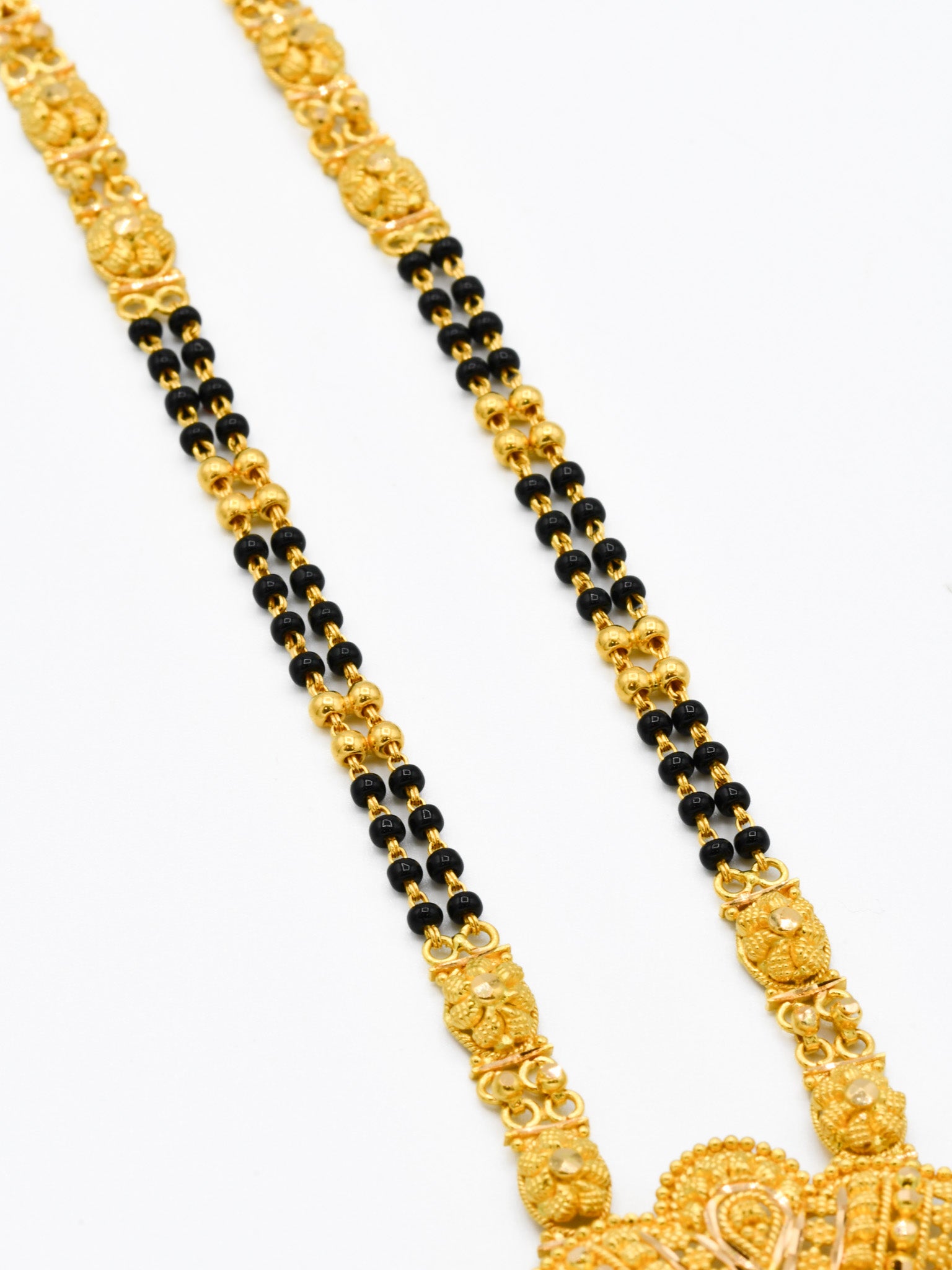 22ct Gold 2 Row Long Mangal Sutra - Roop Darshan