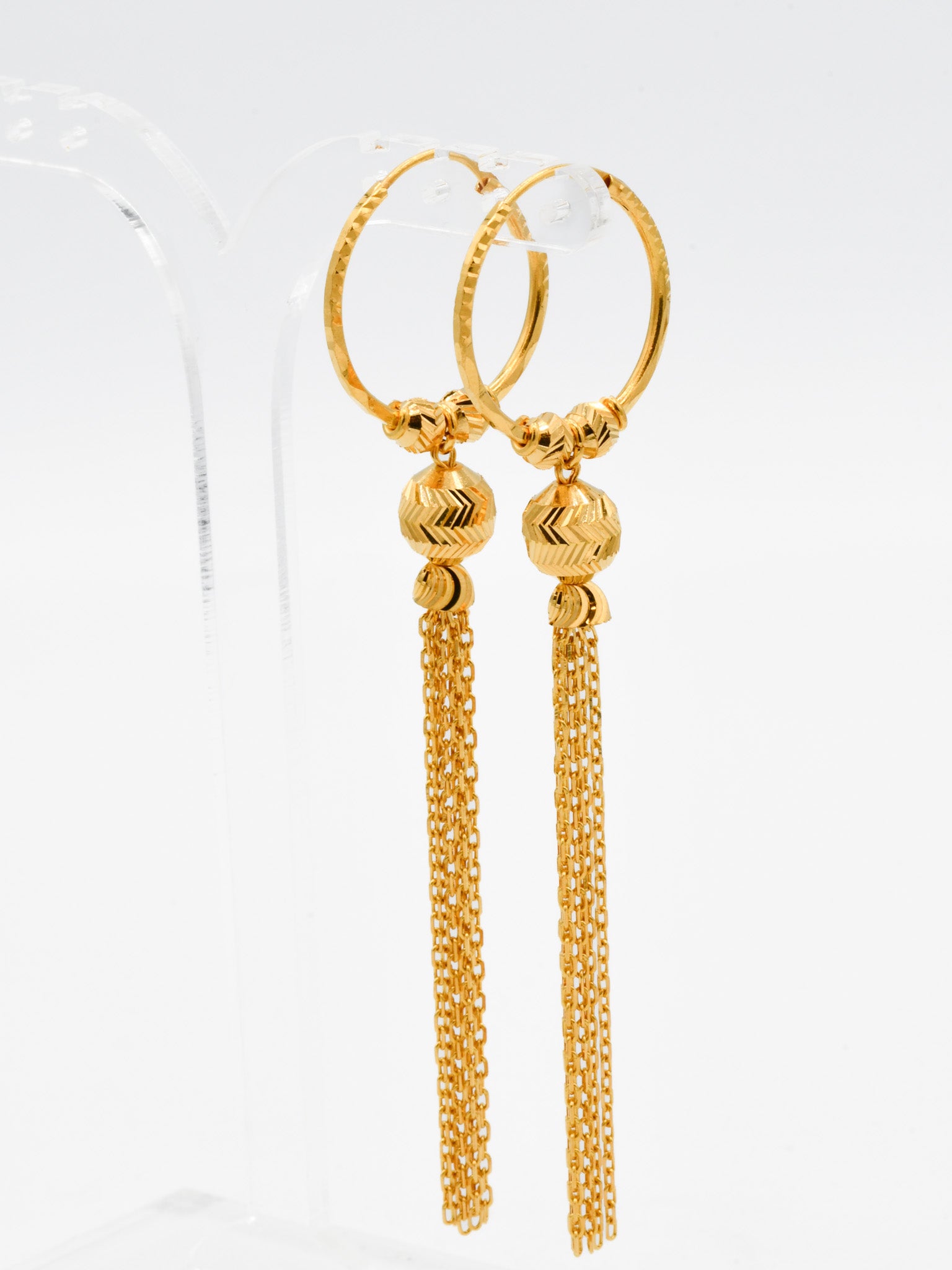 22ct Gold Ball Drop Earring - Roop Darshan