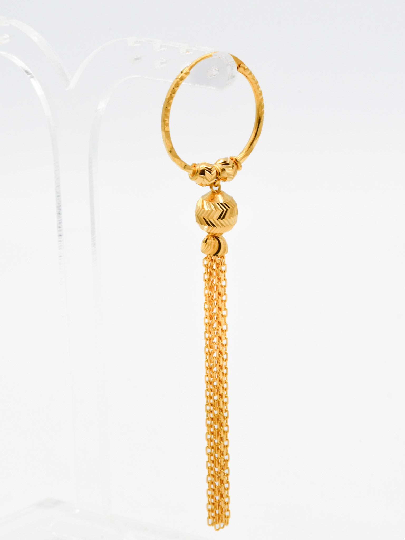 22ct Gold Ball Drop Earring - Roop Darshan