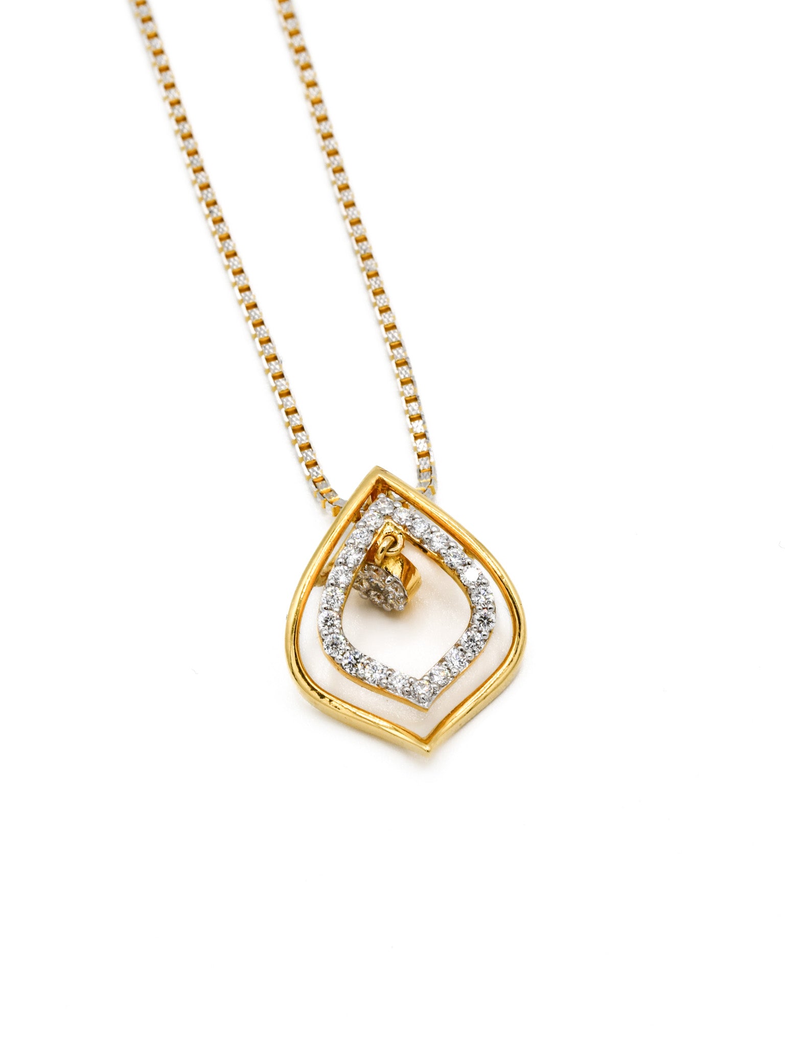 18ct Gold Diamond Pendant - 0.32 cts - Roop Darshan