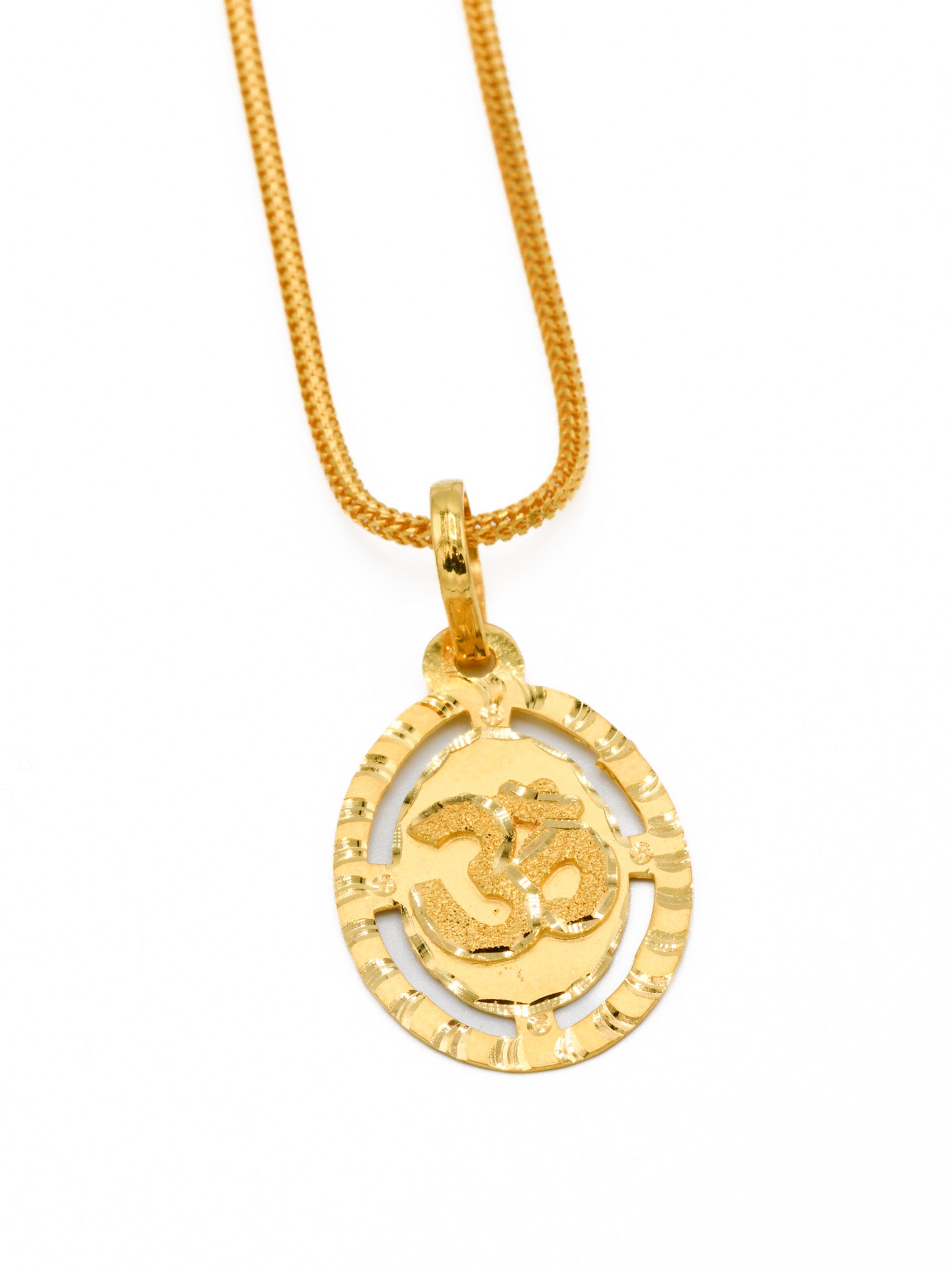 22ct Gold Om Pendant - Roop Darshan