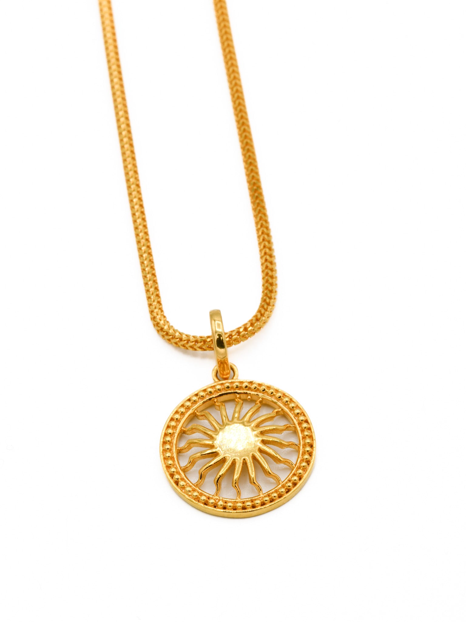 22ct Gold Sun Pendant - Roop Darshan