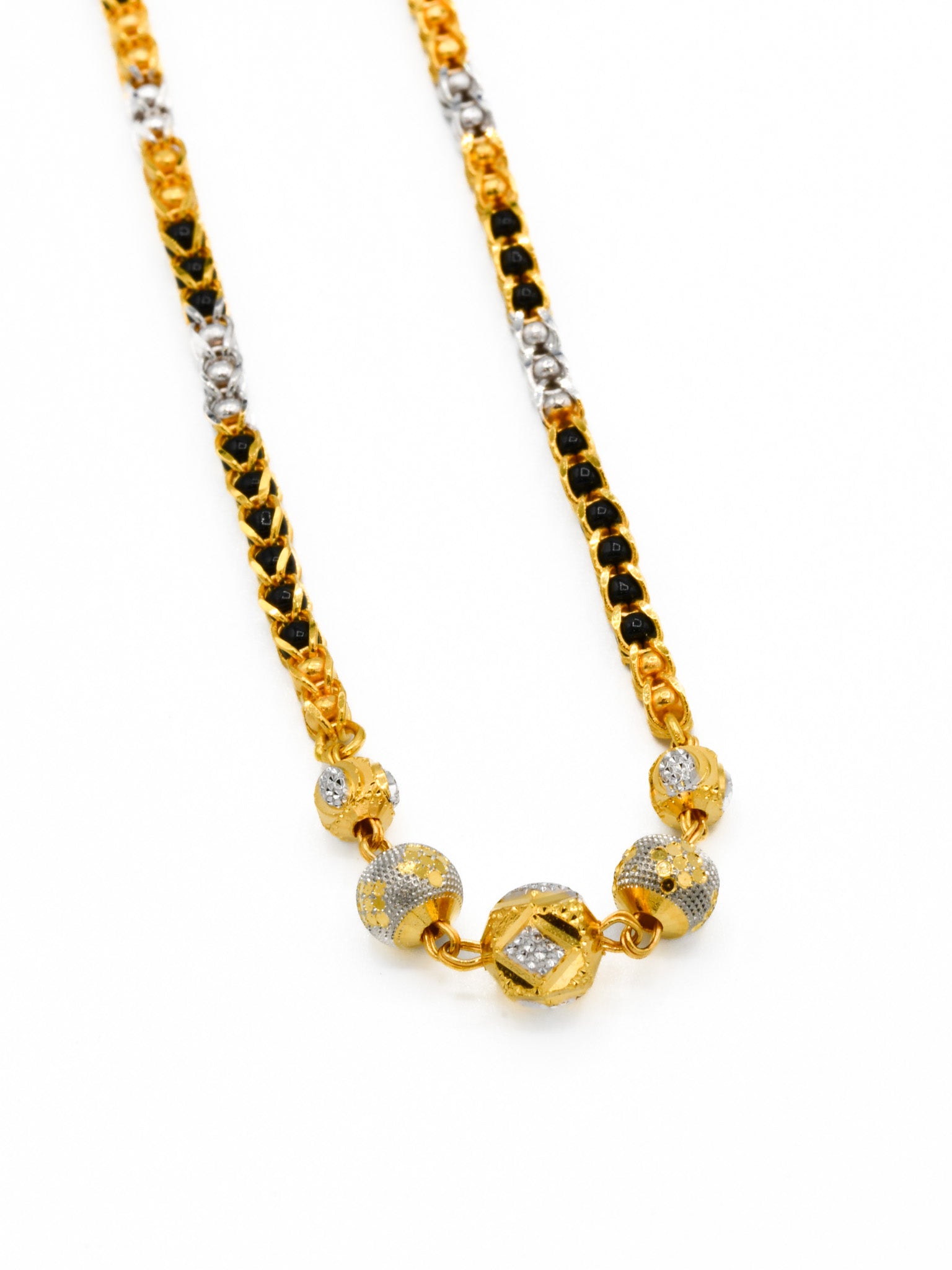 22ct Gold Two Tone Ball Mangal Sutra - Roop Darshan