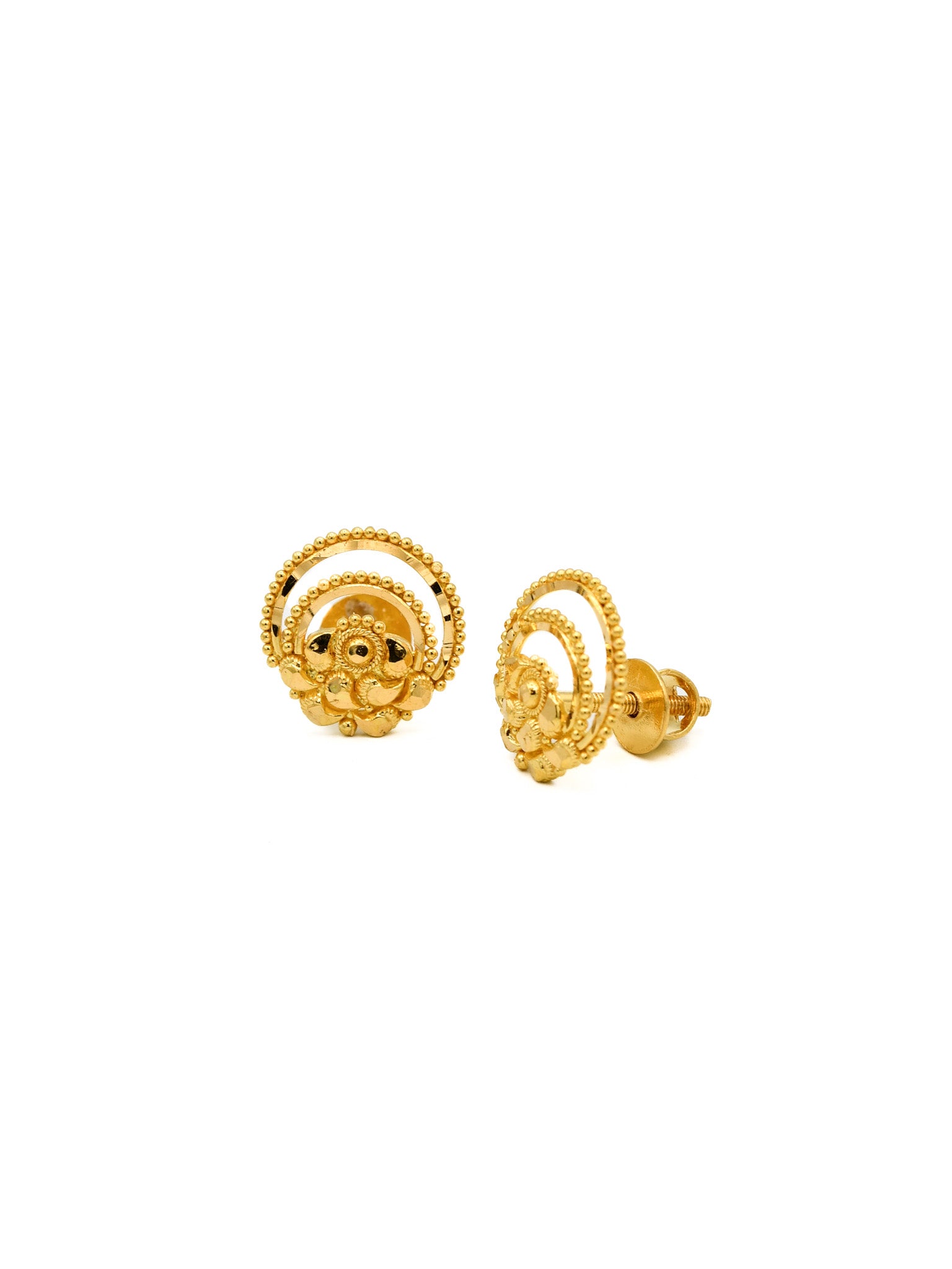 22ct Gold Stud Earrings - Roop Darshan