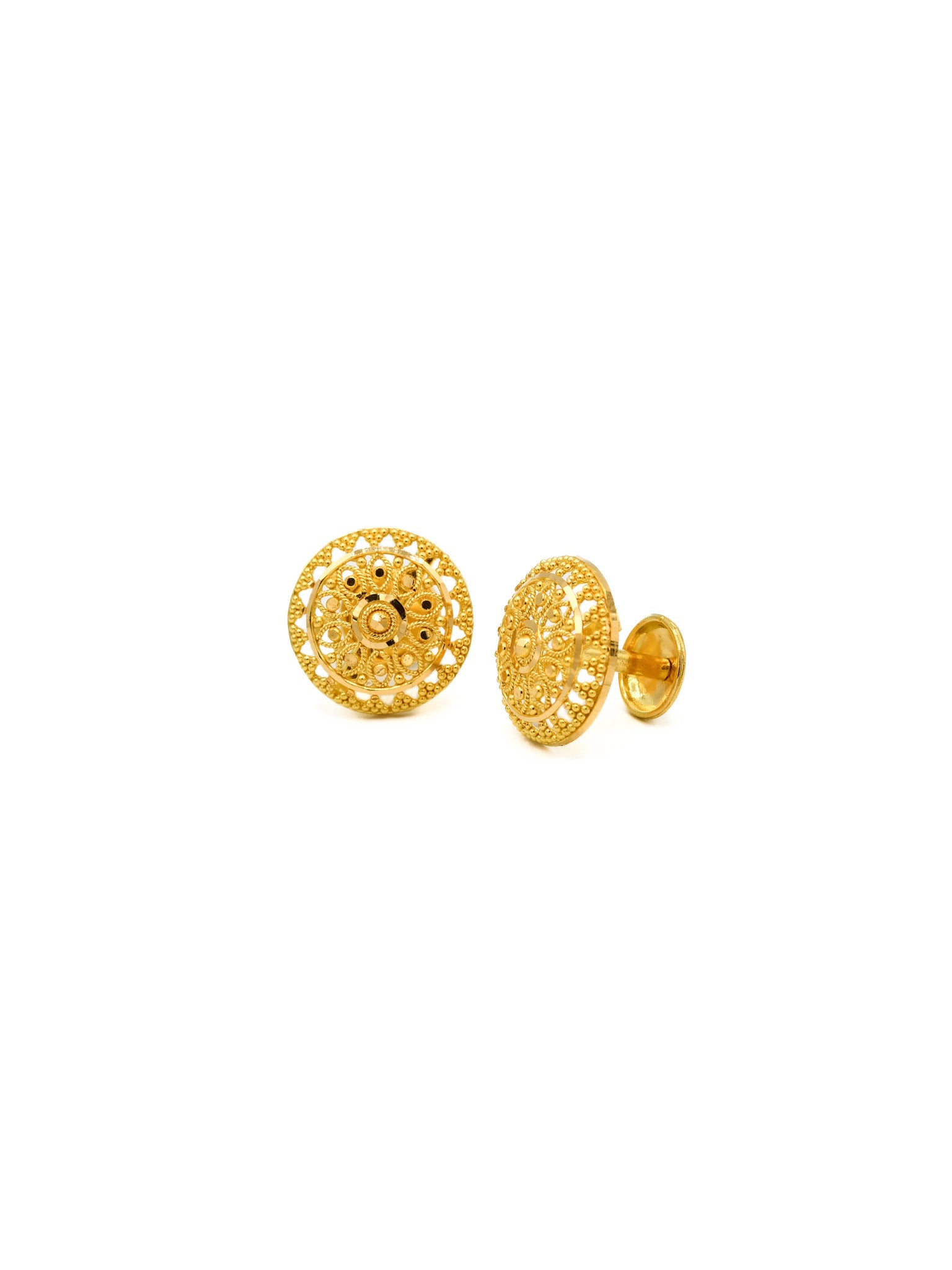 22ct Gold Stud Earrings - Roop Darshan