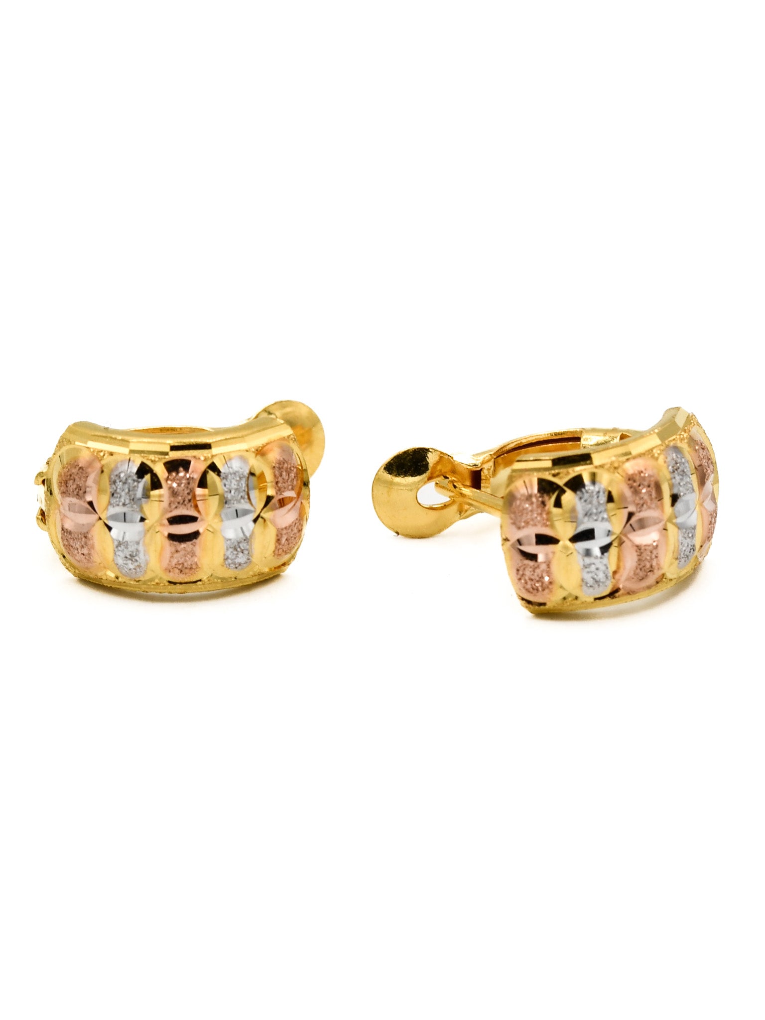 22ct Rose Gold Two Tone Spring Bali - Roop Darshan