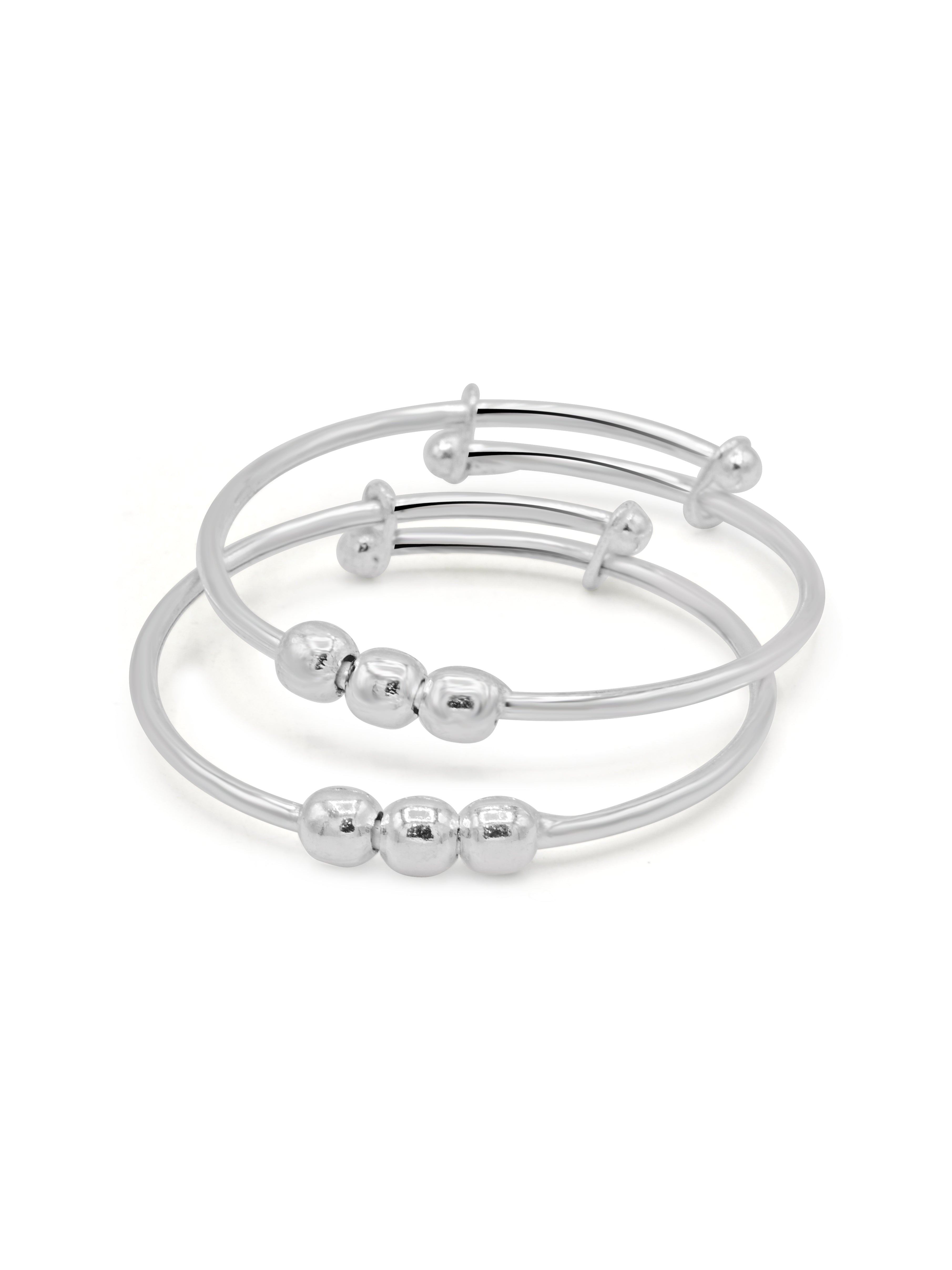 Silver Pair Baby Bangle - Roop Darshan