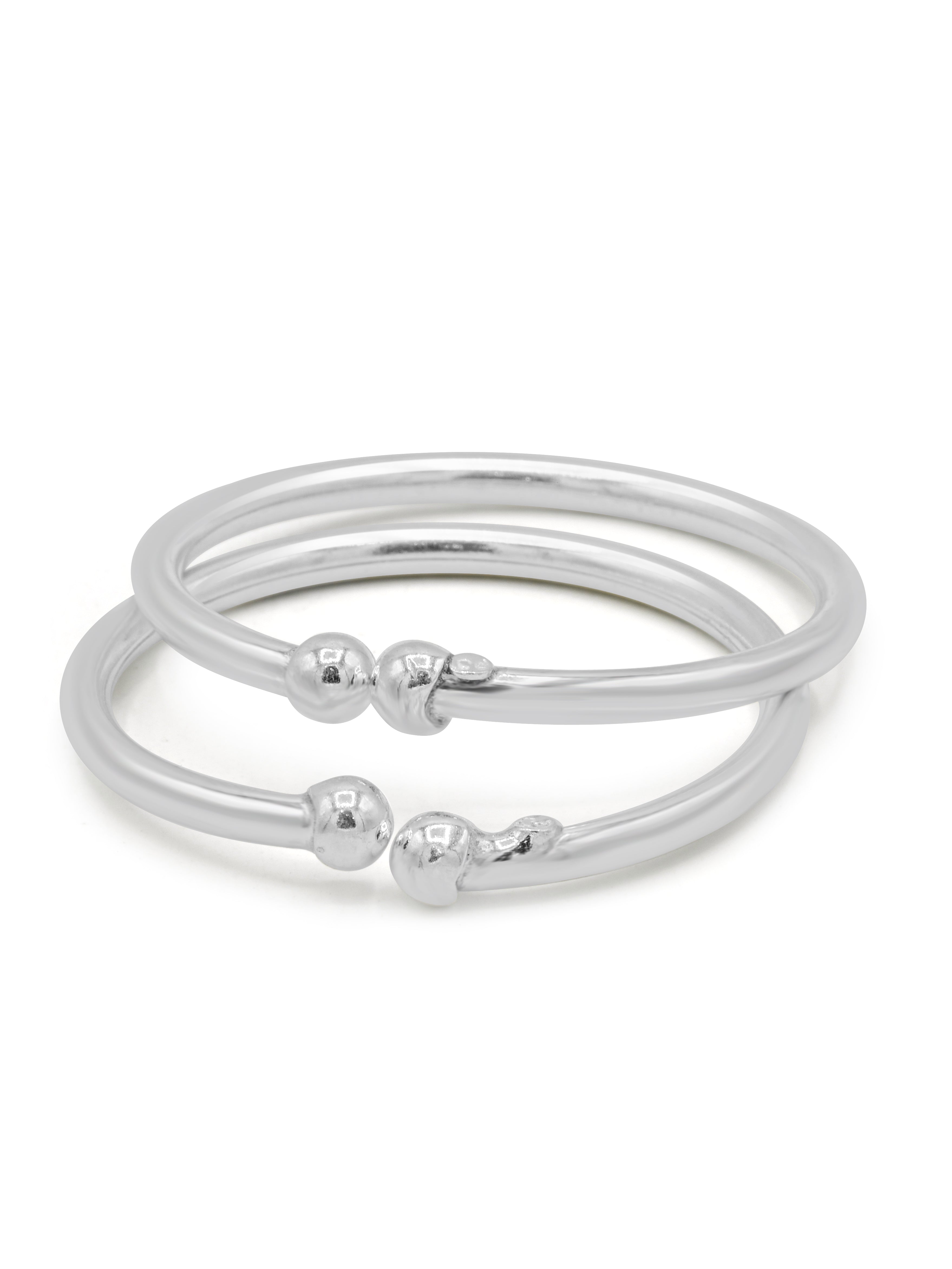 Silver Pair Baby Bangle - Roop Darshan