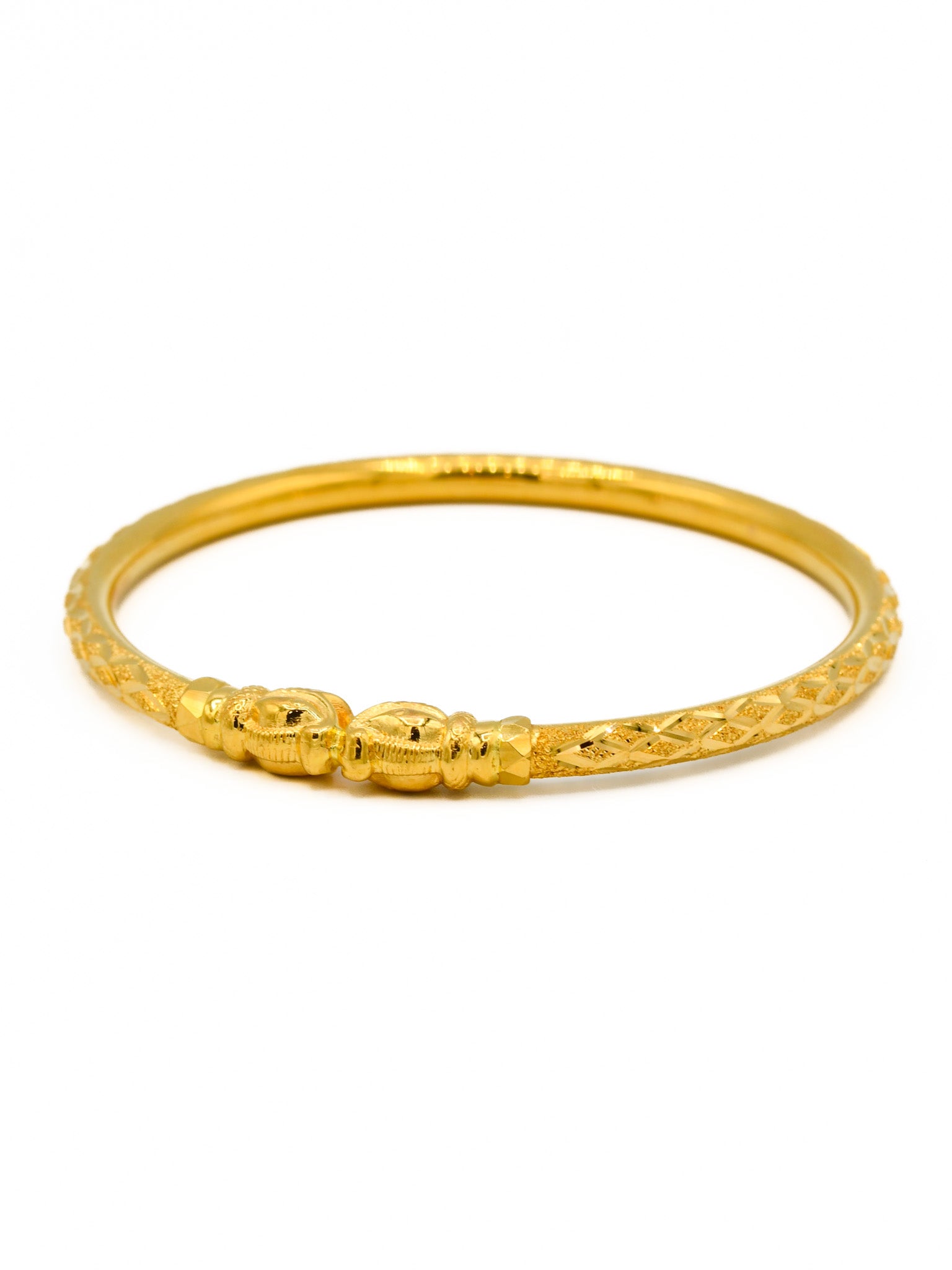 22ct Gold Hathi Mukh Pair Bangle - Roop Darshan