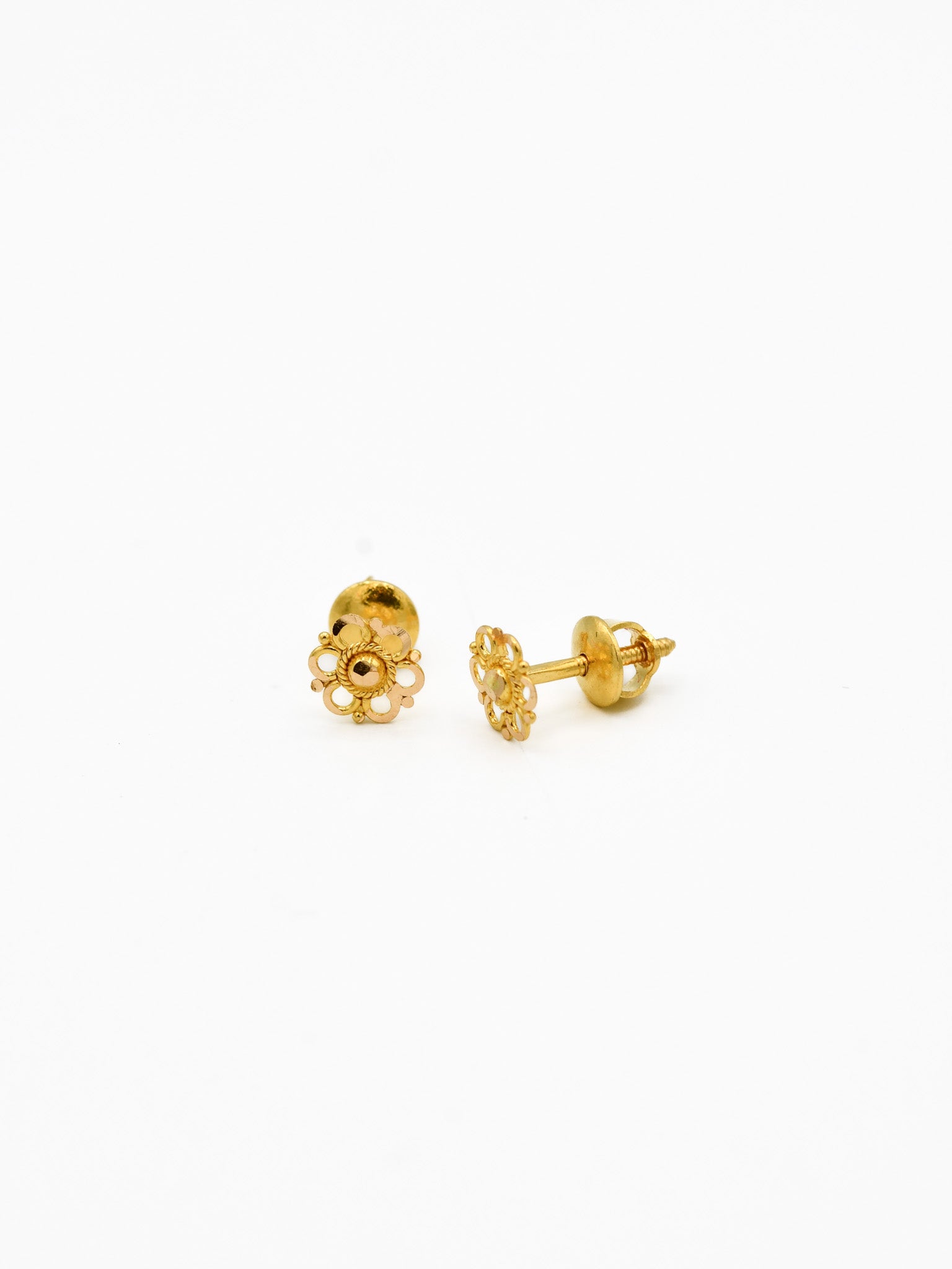 22ct Gold Stud Earrings - Roop Darshan