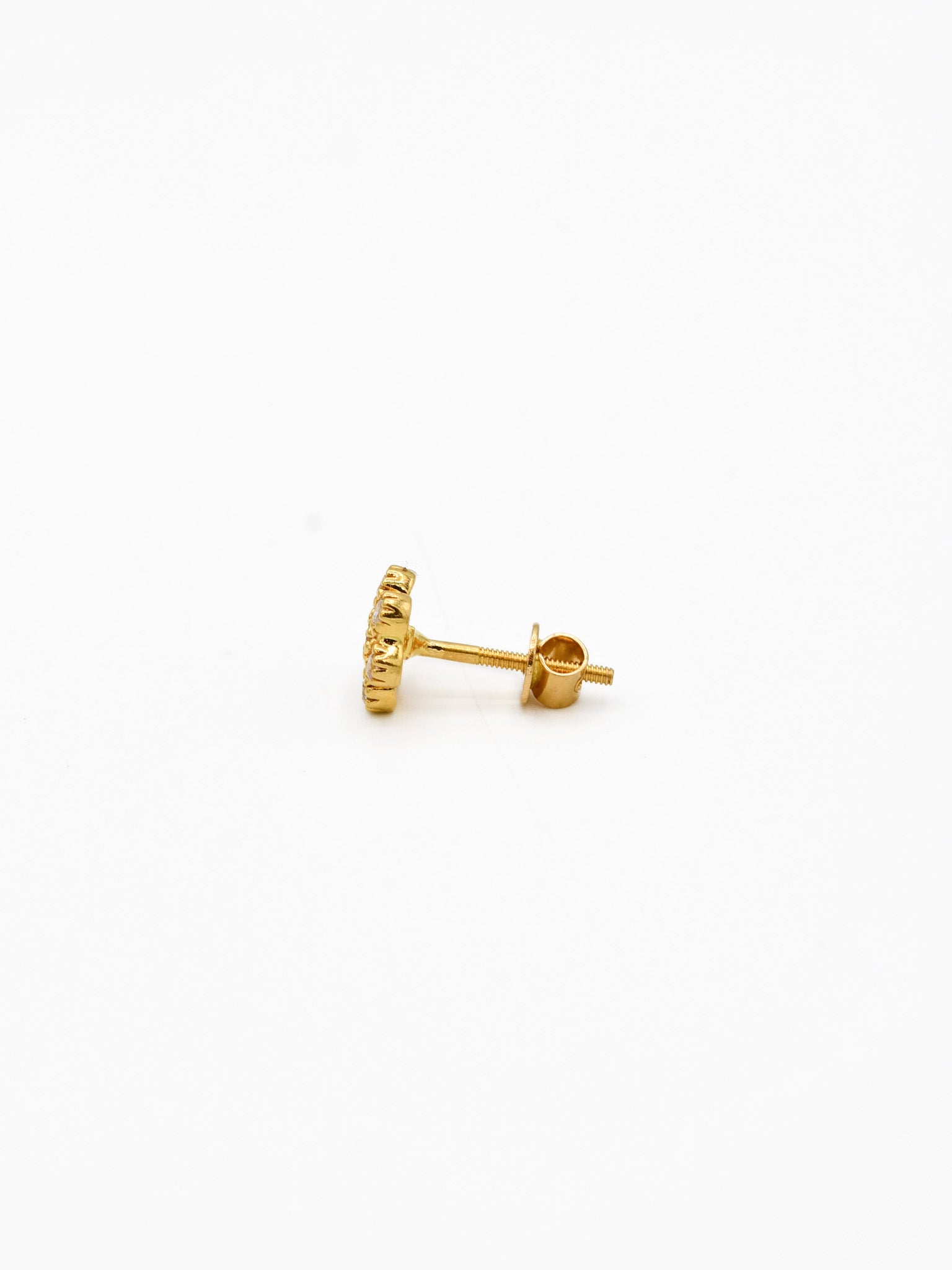 22ct Gold CZ Stud Earrings - Roop Darshan