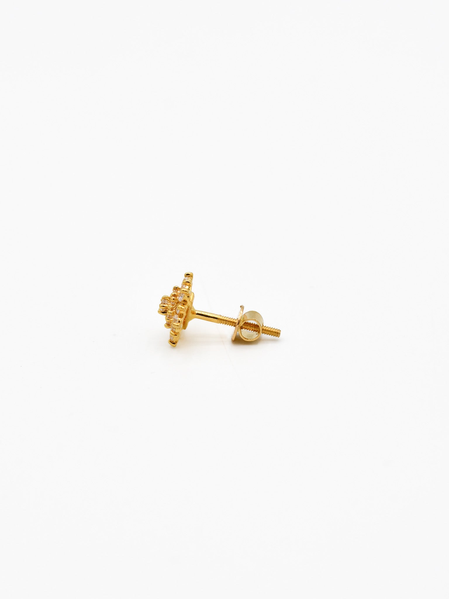 22ct Gold CZ Stud Earrings - Roop Darshan