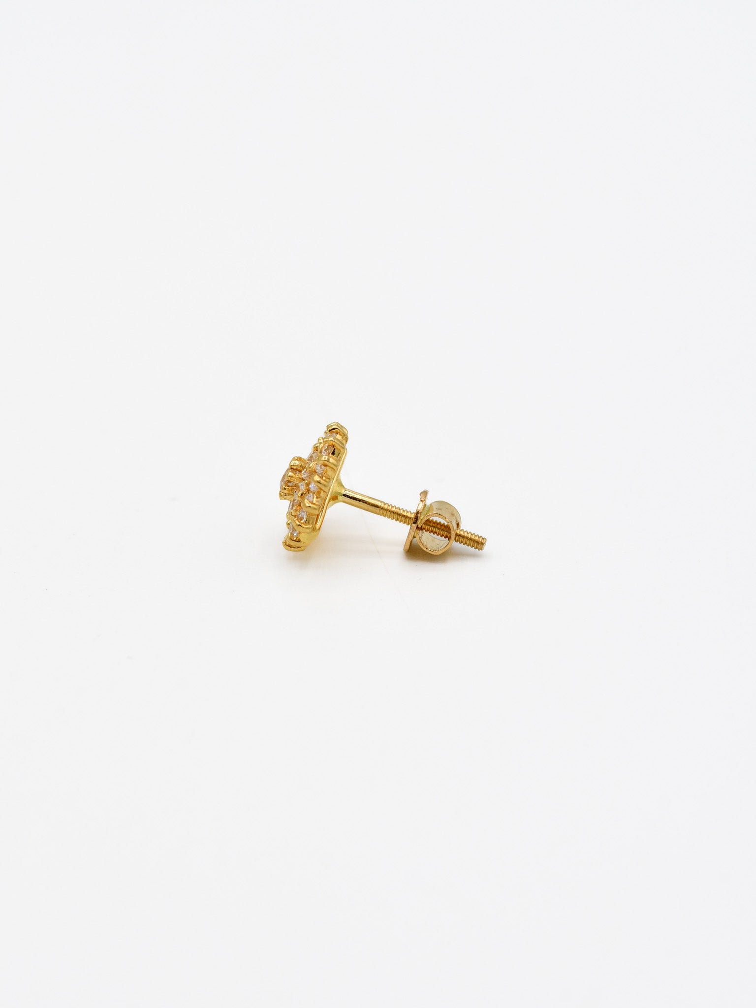 22ct Gold CZ Stud Earrings - Roop Darshan