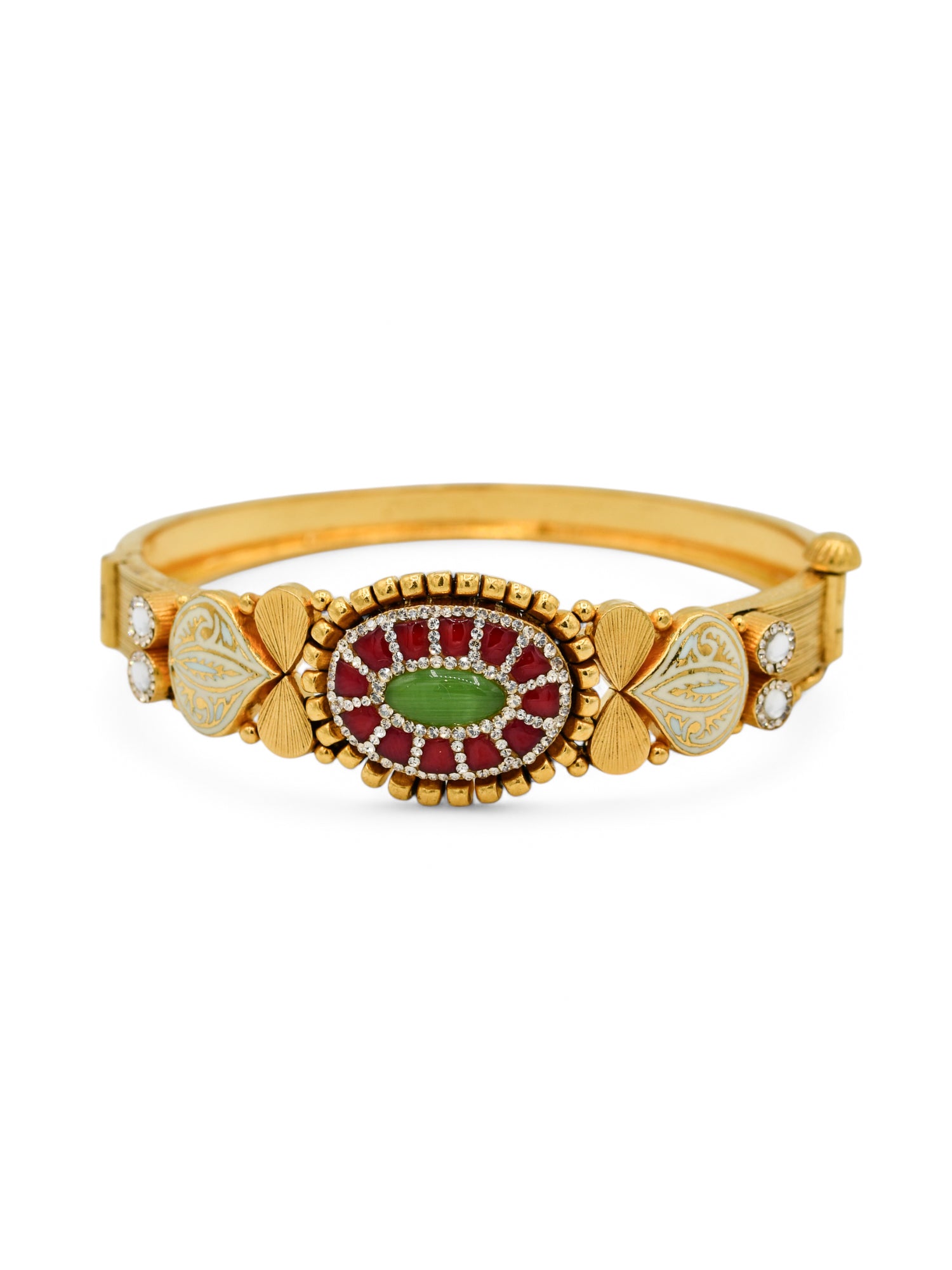22ct Gold Antique Kundan Bangle - Roop Darshan