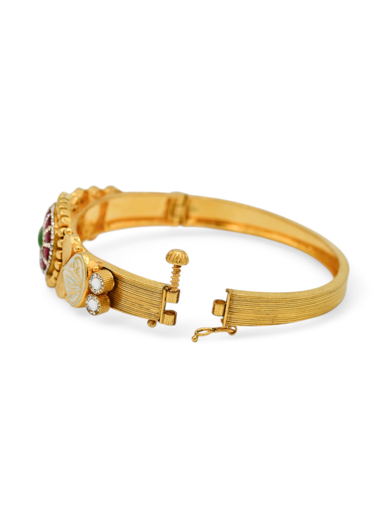 22ct Gold Antique Kundan Bangle - Roop Darshan
