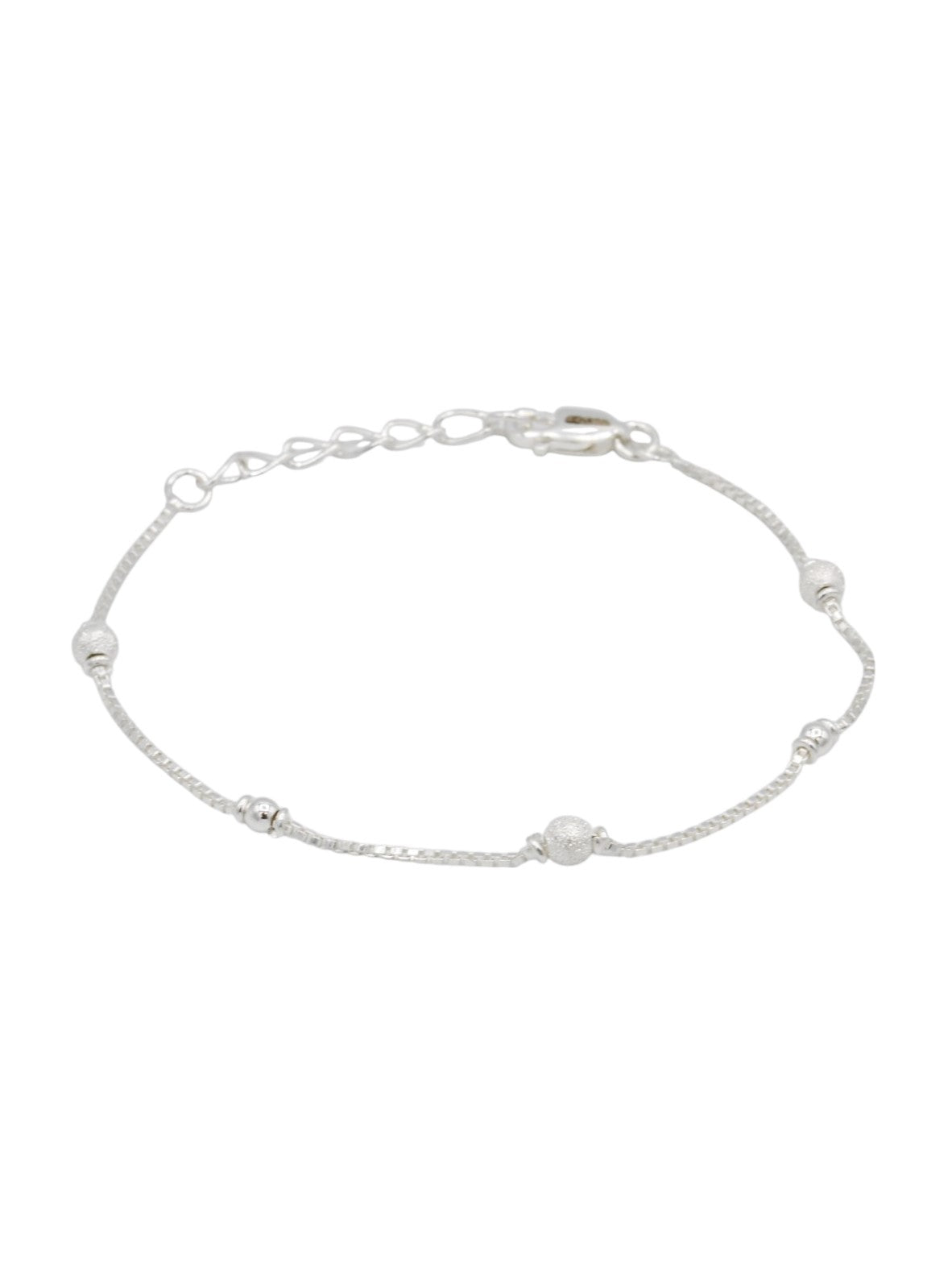 Sterling Silver Ball Ladies Bracelet
