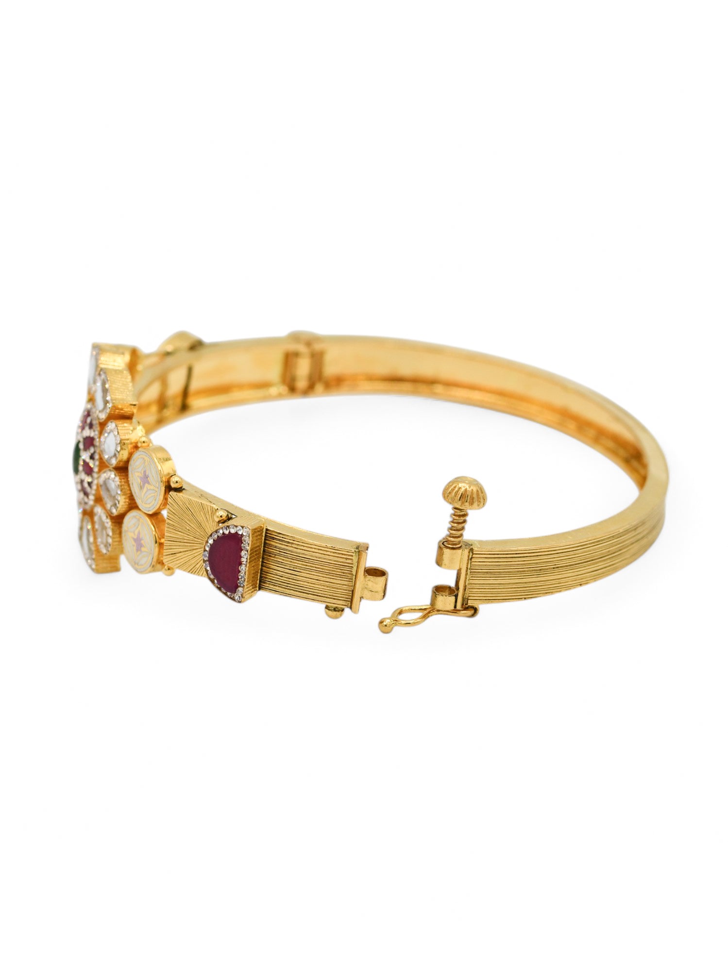 22ct Gold Antique Kundan Bangle - Roop Darshan