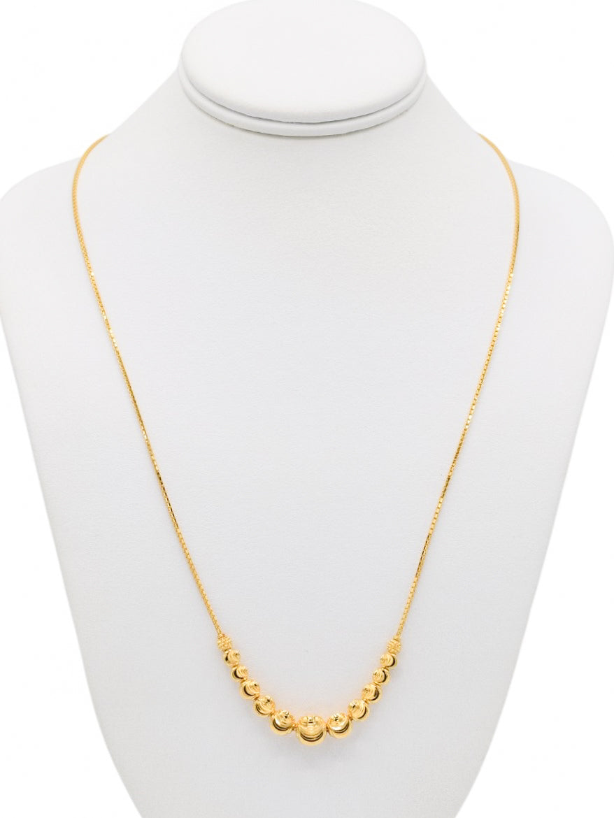 22ct Gold Ball Necklace Set