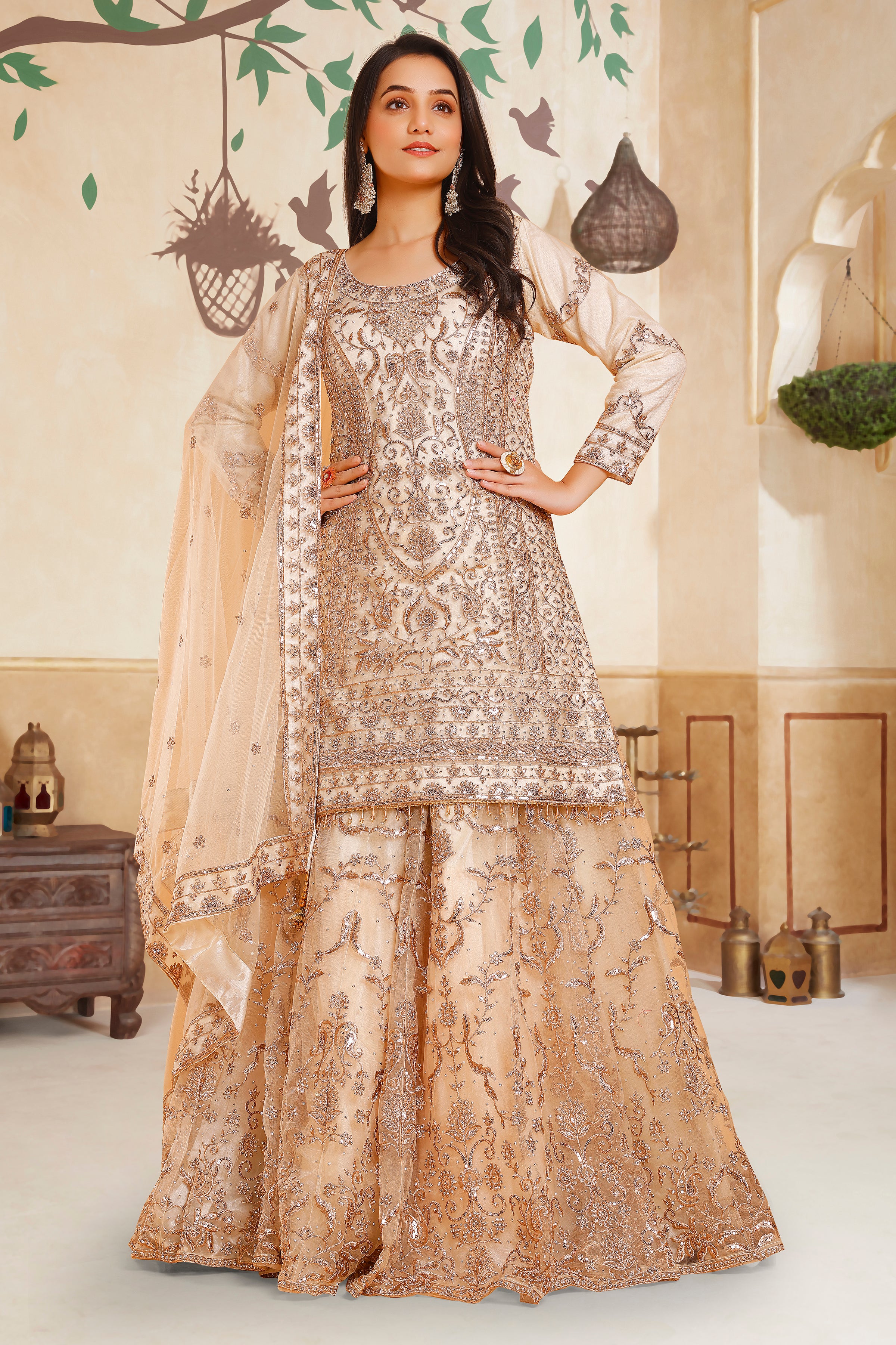 Zakia Long Top Lehenga