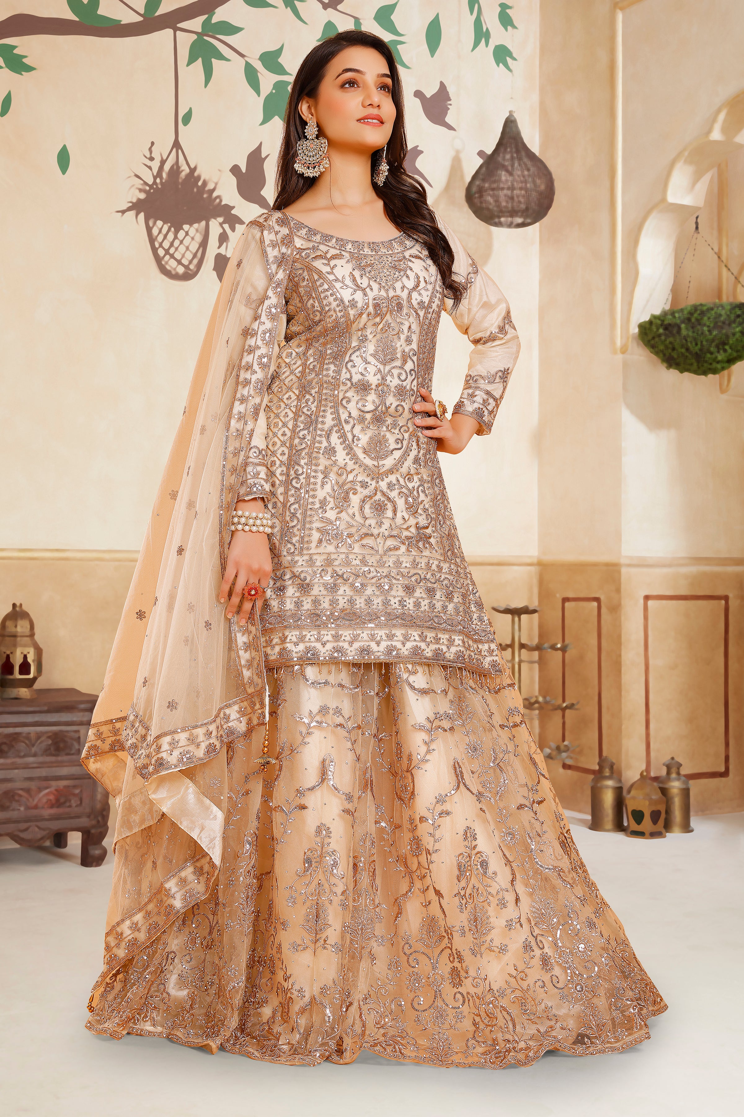 Zakia Long Top Lehenga