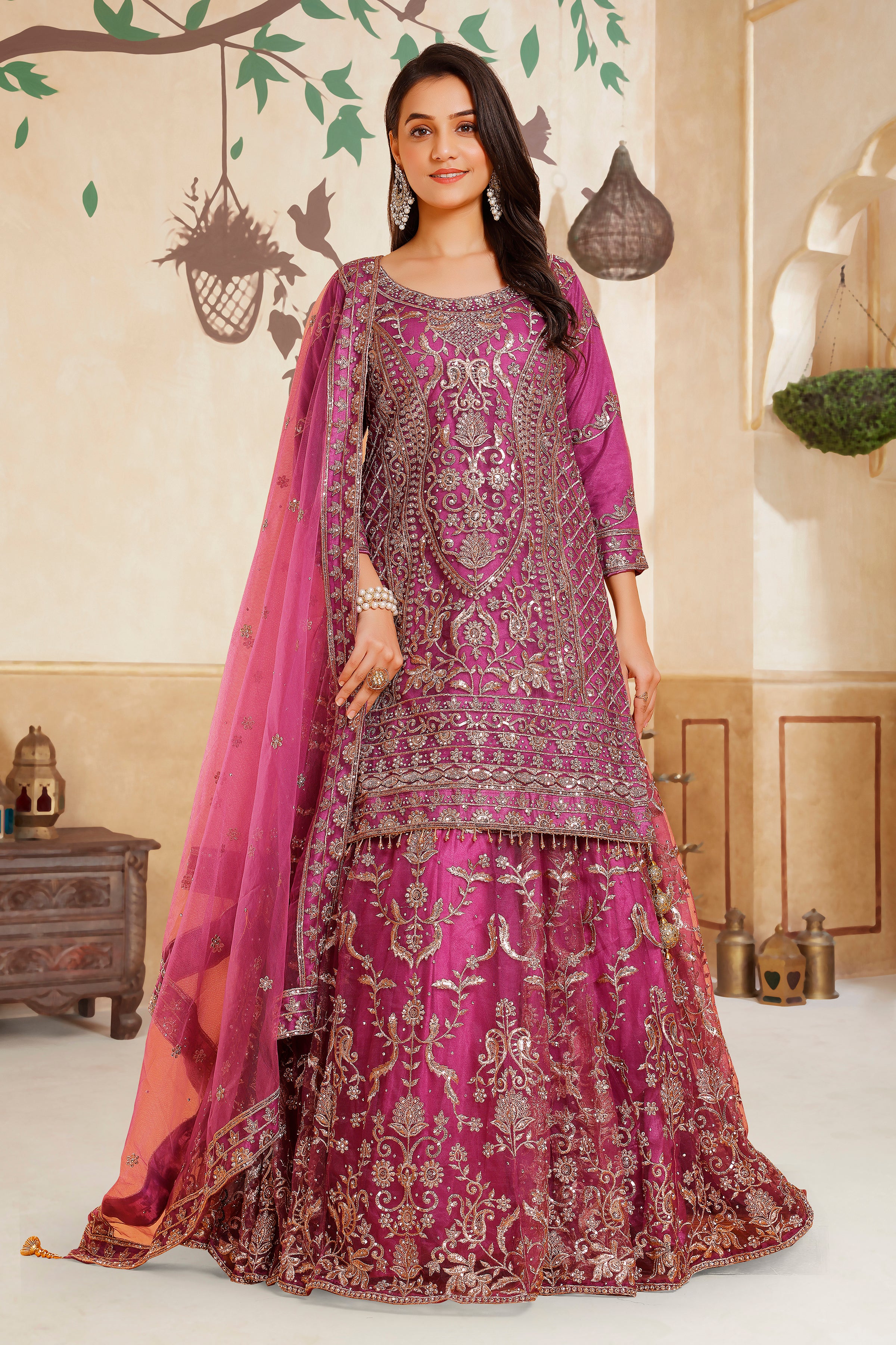 Zakia Long Top Lehenga