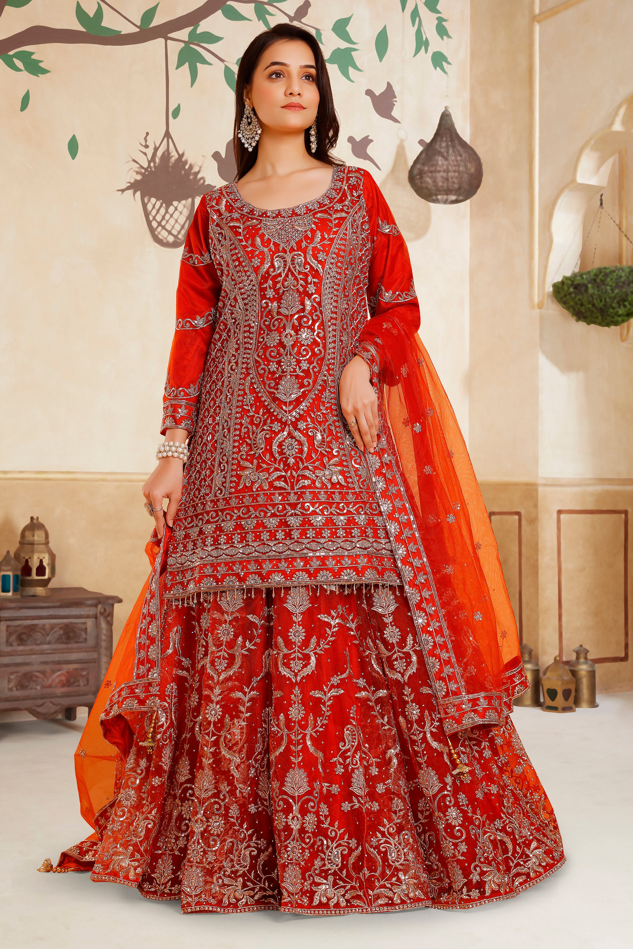 Zakia Long Top Lehenga
