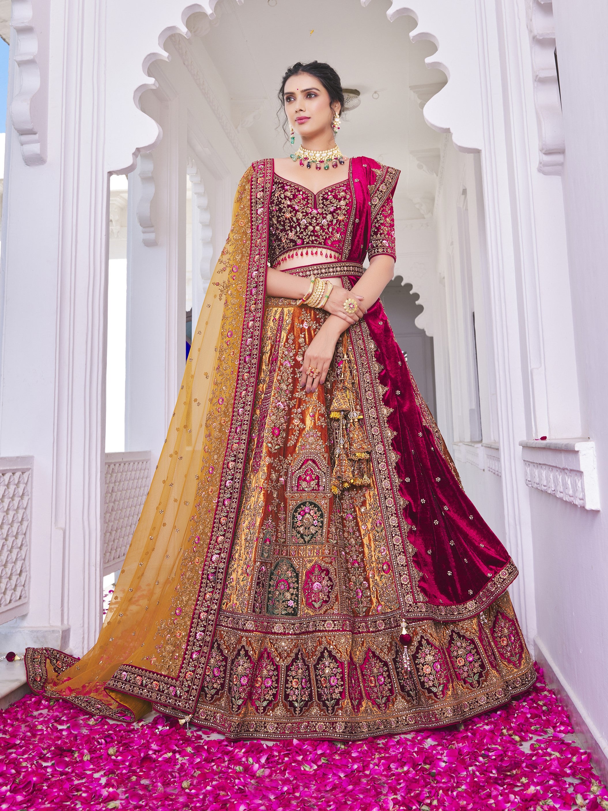 Shonna Unstitched Lehenga Choli - Roop Darshan