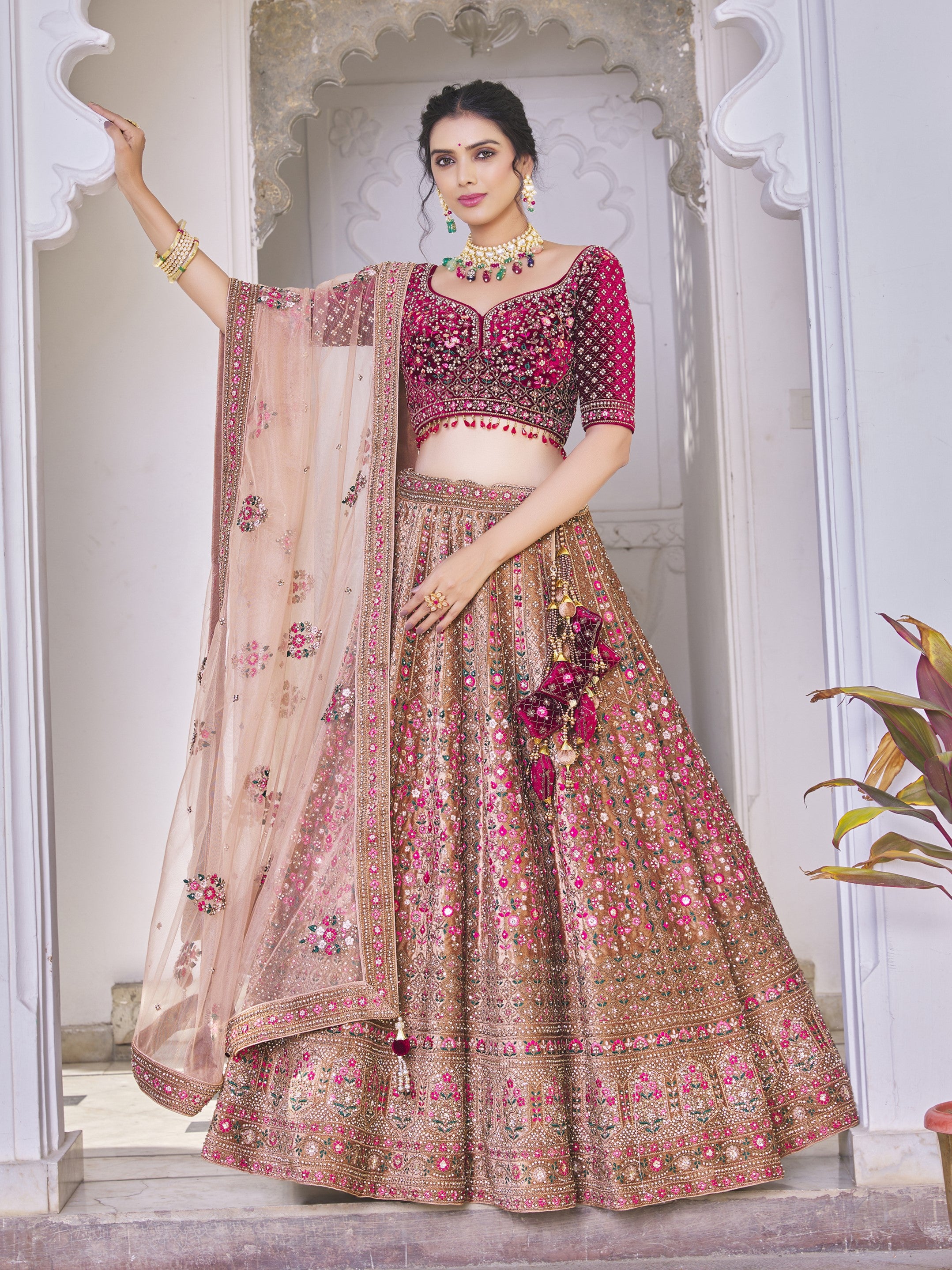 Pavitra Unstitched Lehenga Choli - Roop Darshan