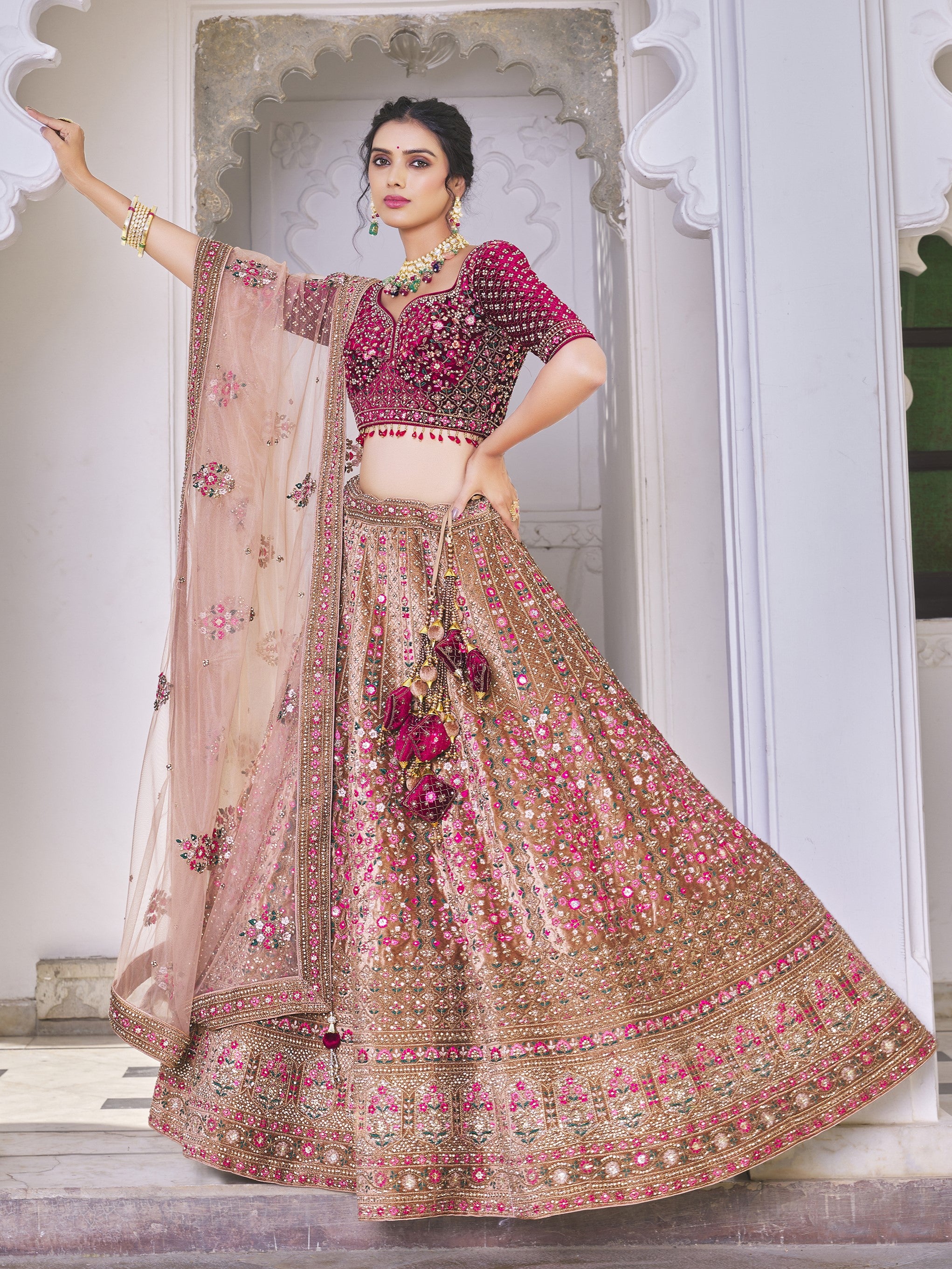 Pavitra Unstitched Lehenga Choli - Roop Darshan