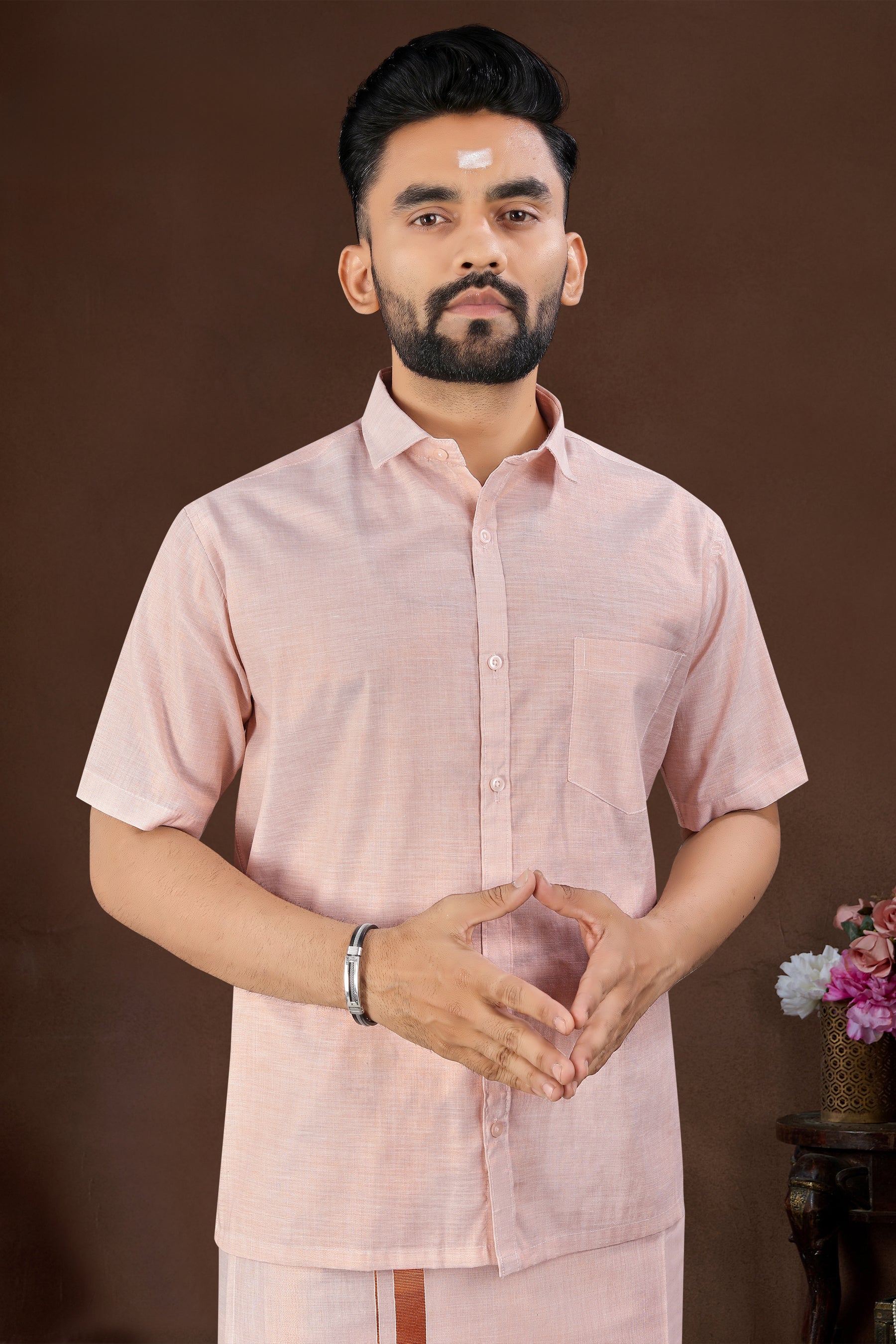Mens Silk Dhoti Set