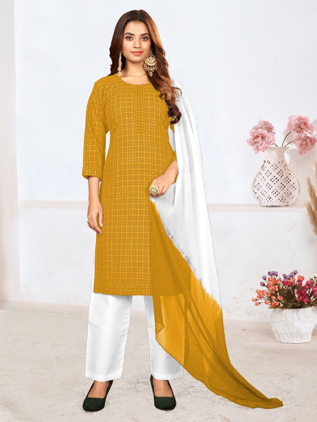 Prachi Sequins Kamiz & Pant - Roop Darshan