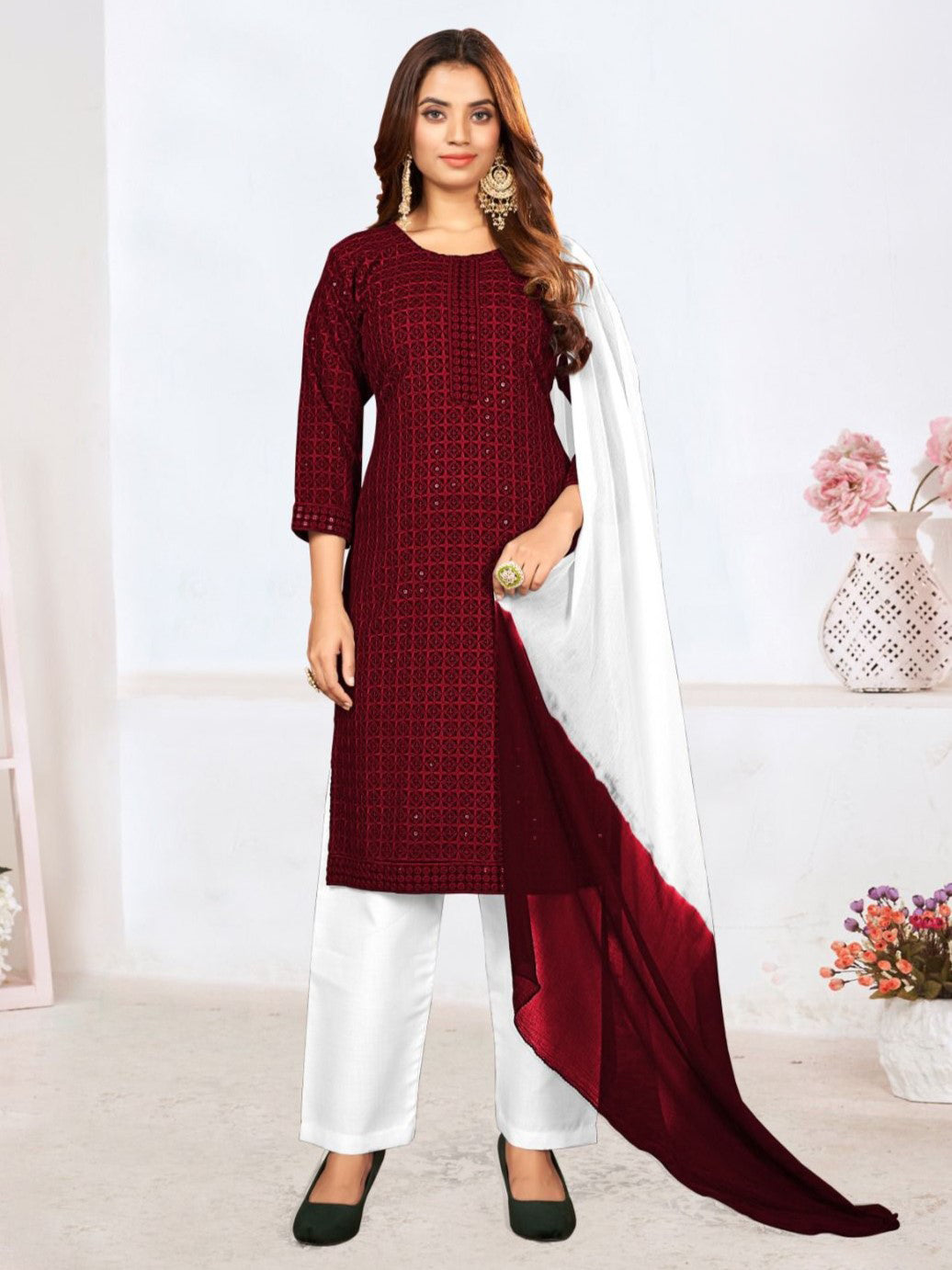 Prachi Sequins Kamiz & Pant - Roop Darshan