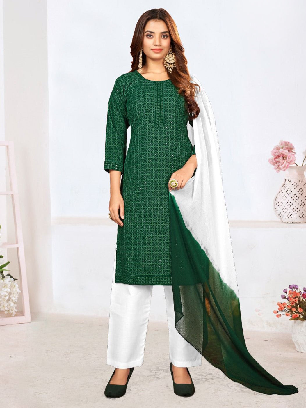 Prachi Sequins Kamiz & Pant - Roop Darshan