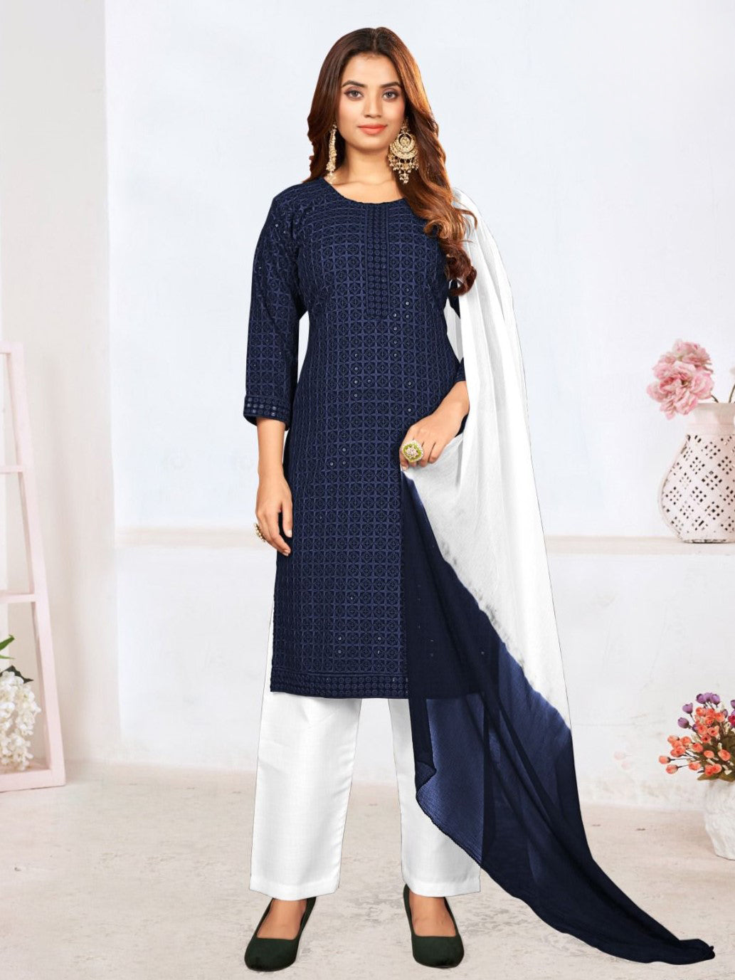 Prachi Sequins Kamiz & Pant - Roop Darshan